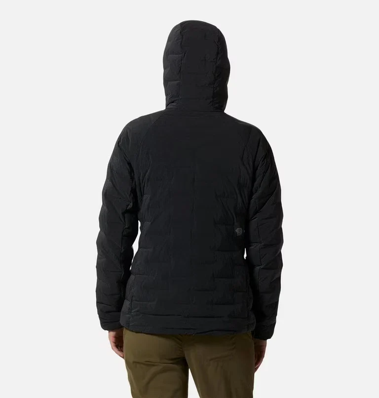 Mountain Hardwear StretchDown Jacket Womens Dark Storm Heather Hooded JZZ 5 - Image 2