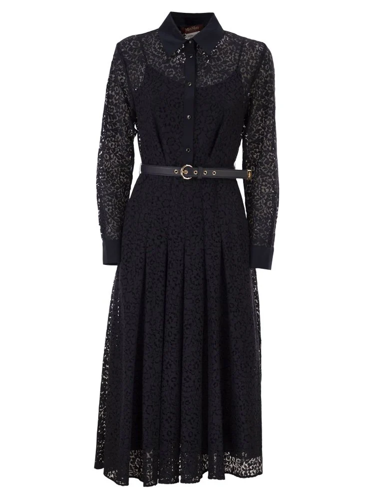 Mstricordo Lace Silk Shirt Dress
