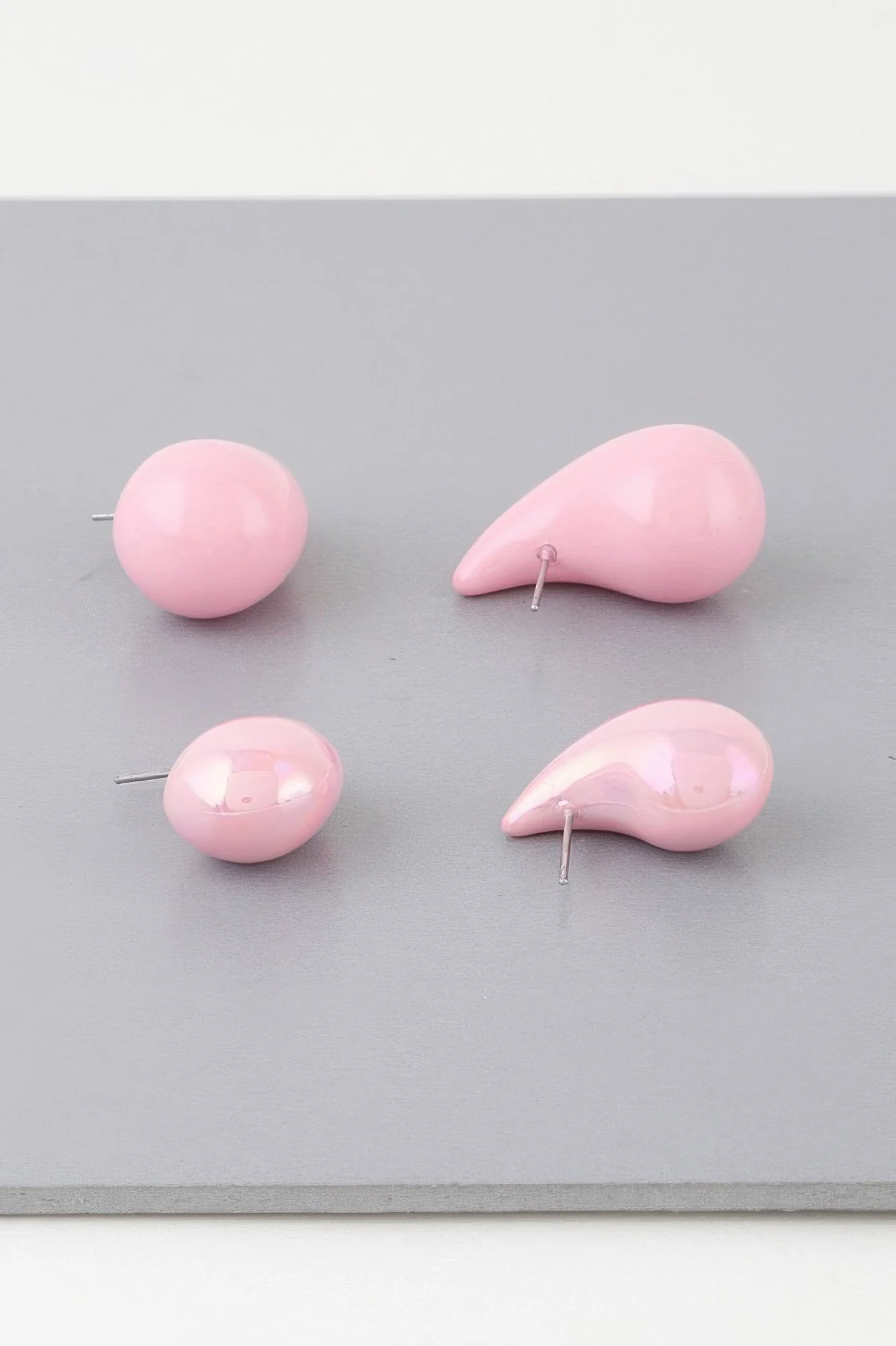Multi Bulky Crescent Hoop Earrings Set - Image 4