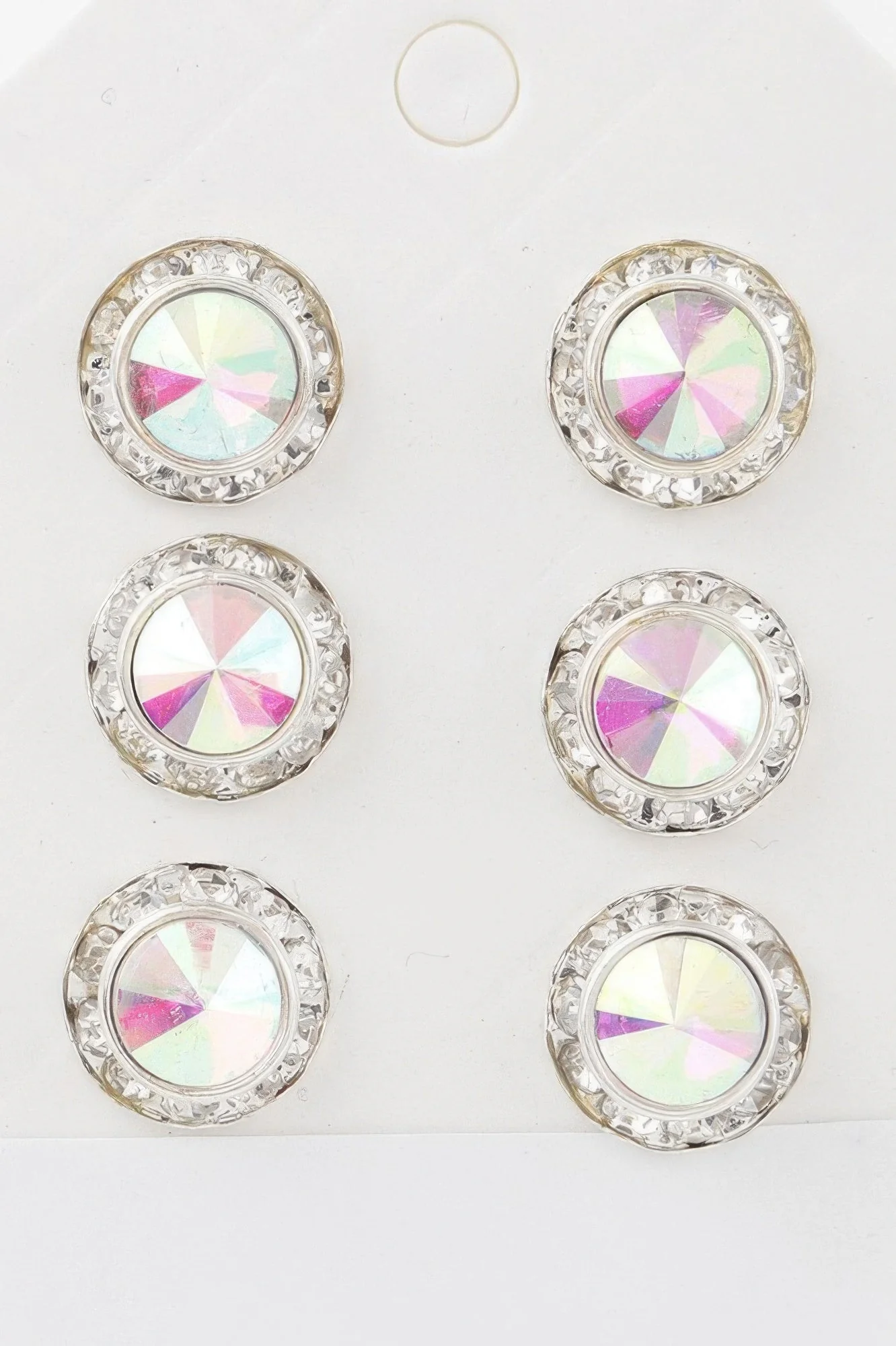 Multi Jeweled Stud Earrings Set - Image 4