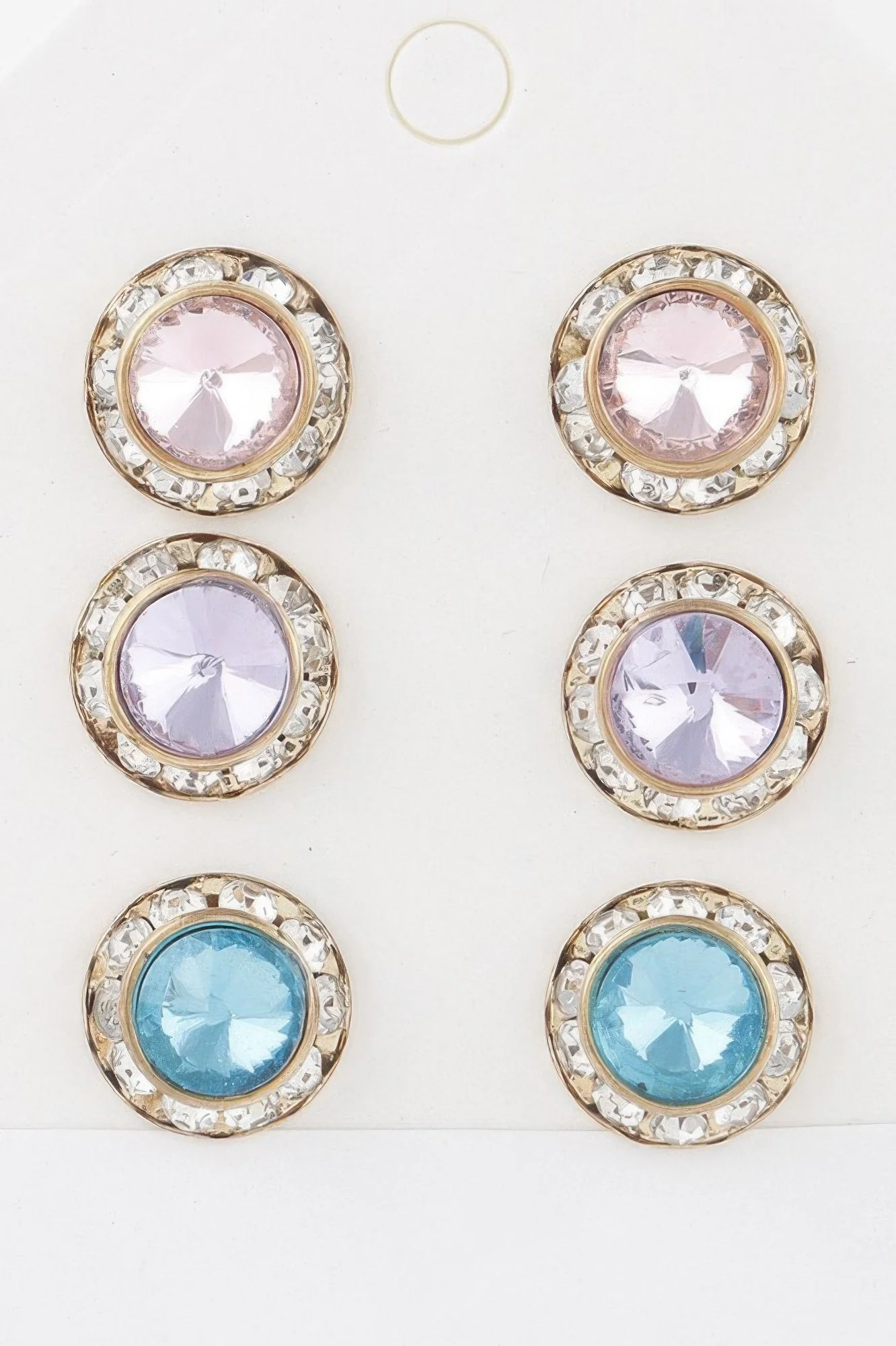 Multi Jeweled Stud Earrings Set - Image 5