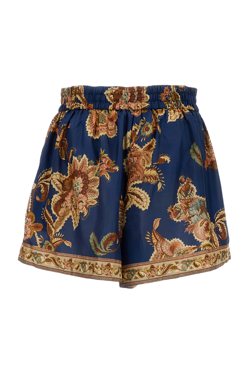Multicolor Aster Relaxed Silk Shorts - Image 2