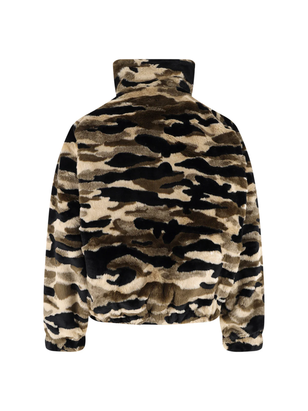 Multicolor Camo Faux Fur Relaxed Jacket - Image 2