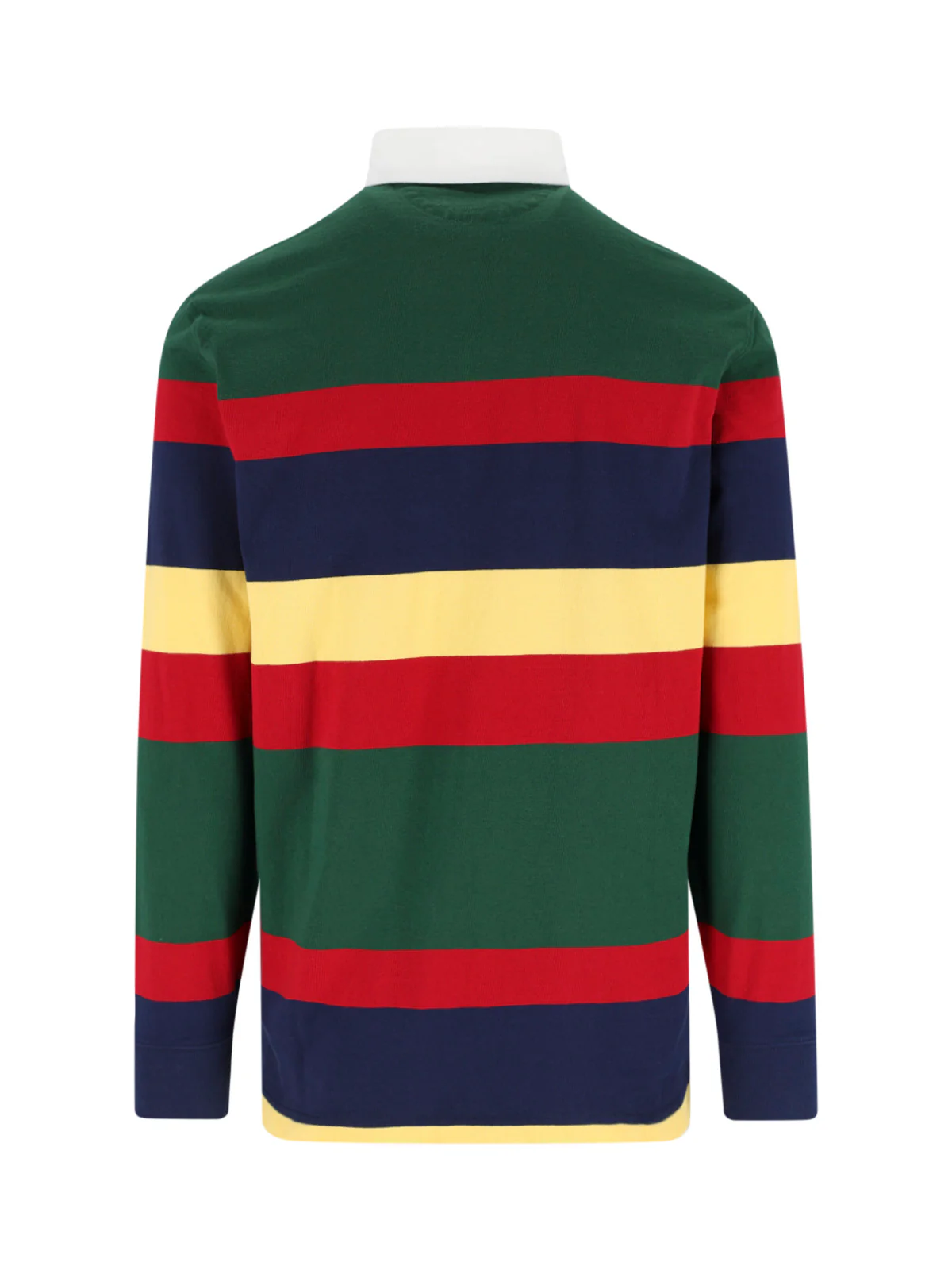 Multicolor Horizontal Striped Long-Sleeve Polo - Image 2