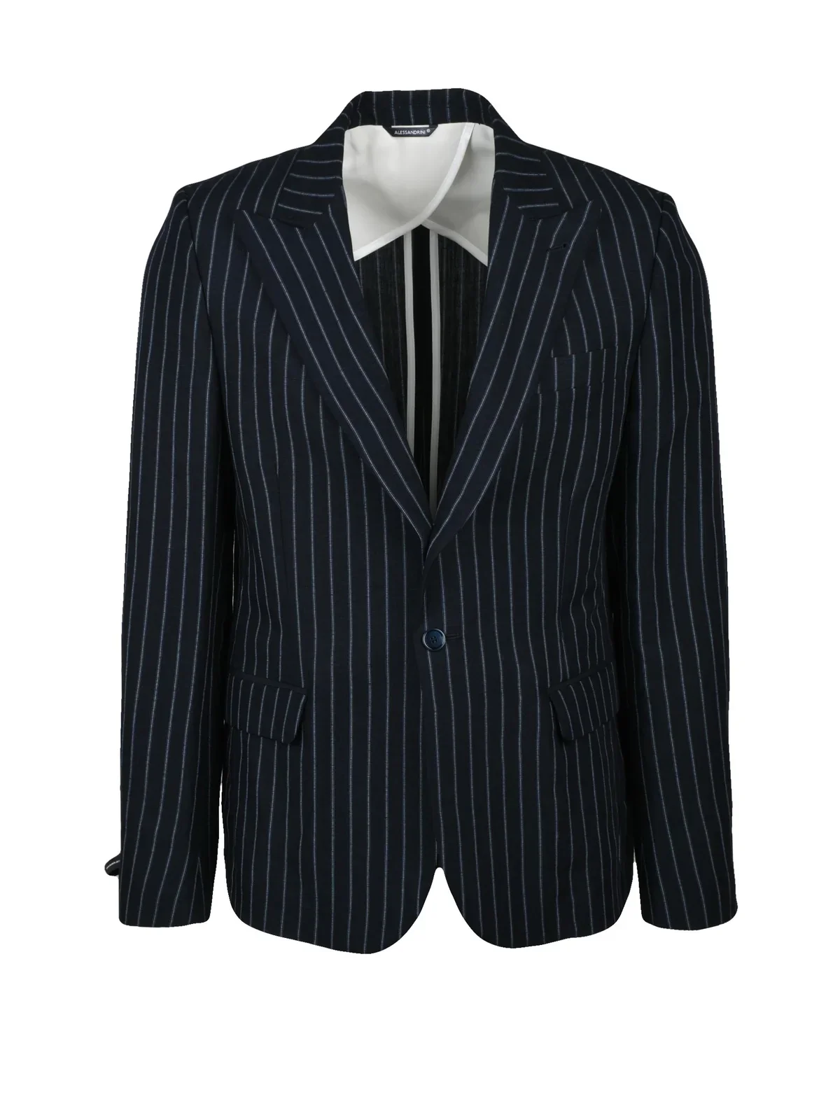 Multicolor Tailored Linen/Viscose Slim Fit Jacket