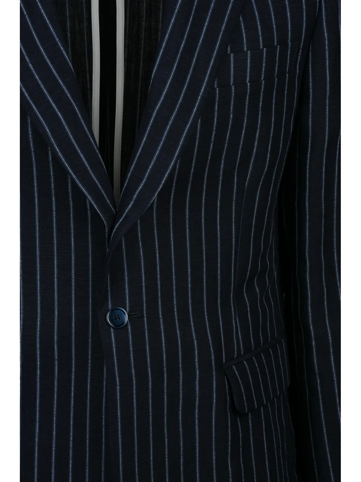 Multicolor Tailored Linen/Viscose Slim Fit Jacket - Image 3