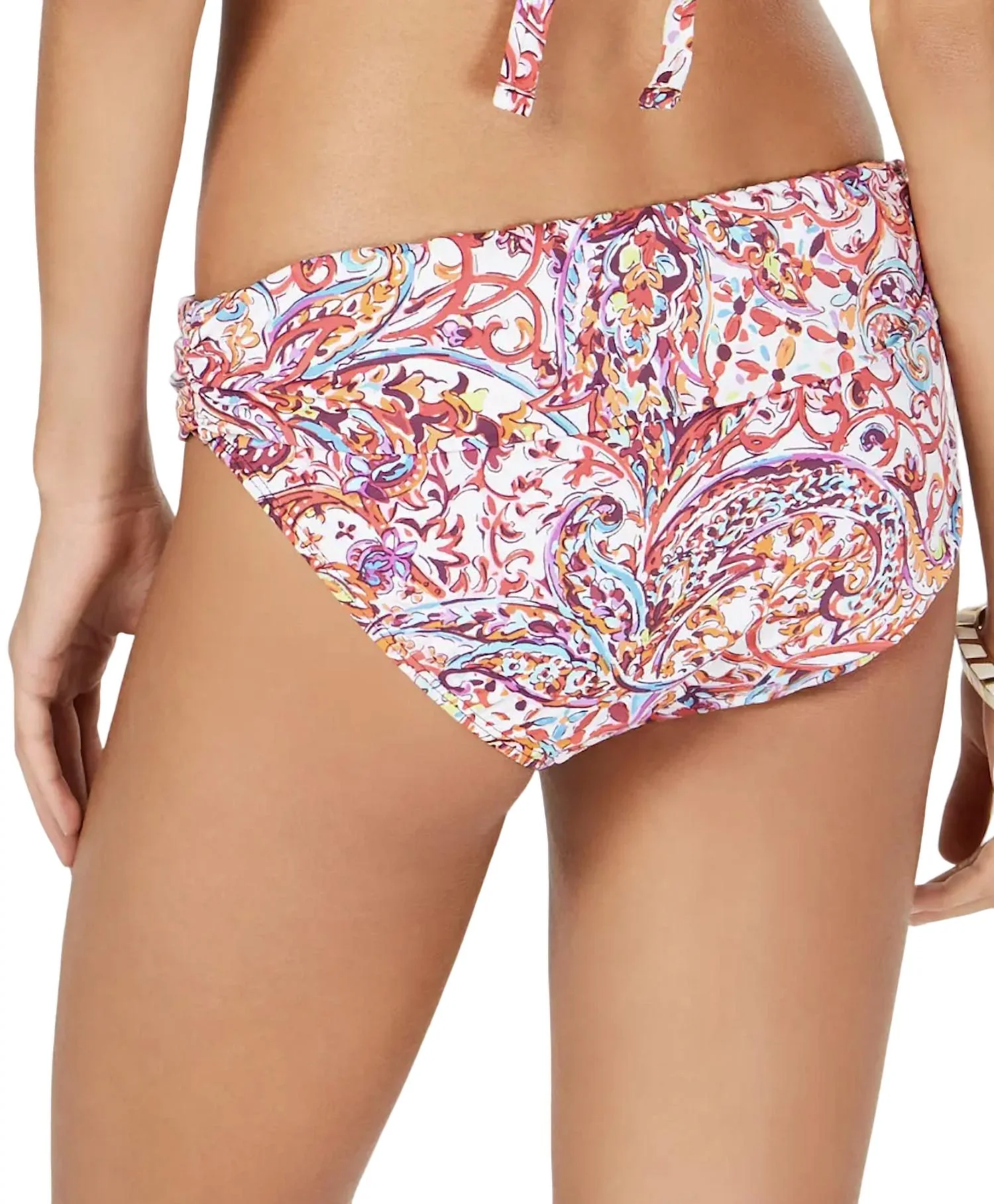 Mystic Paisley Shirred Band Hipster In Plum - Image 2