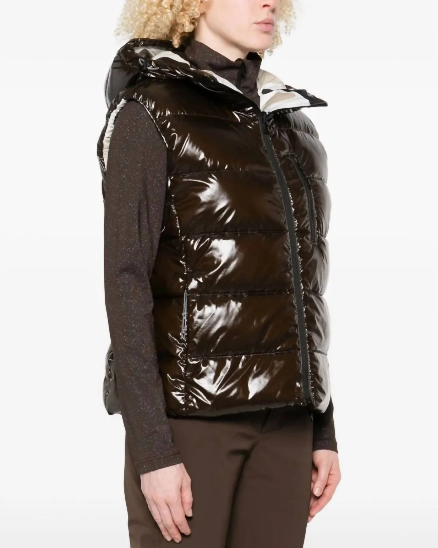 Namilia Ski Vest In Espresso Melange - Image 2