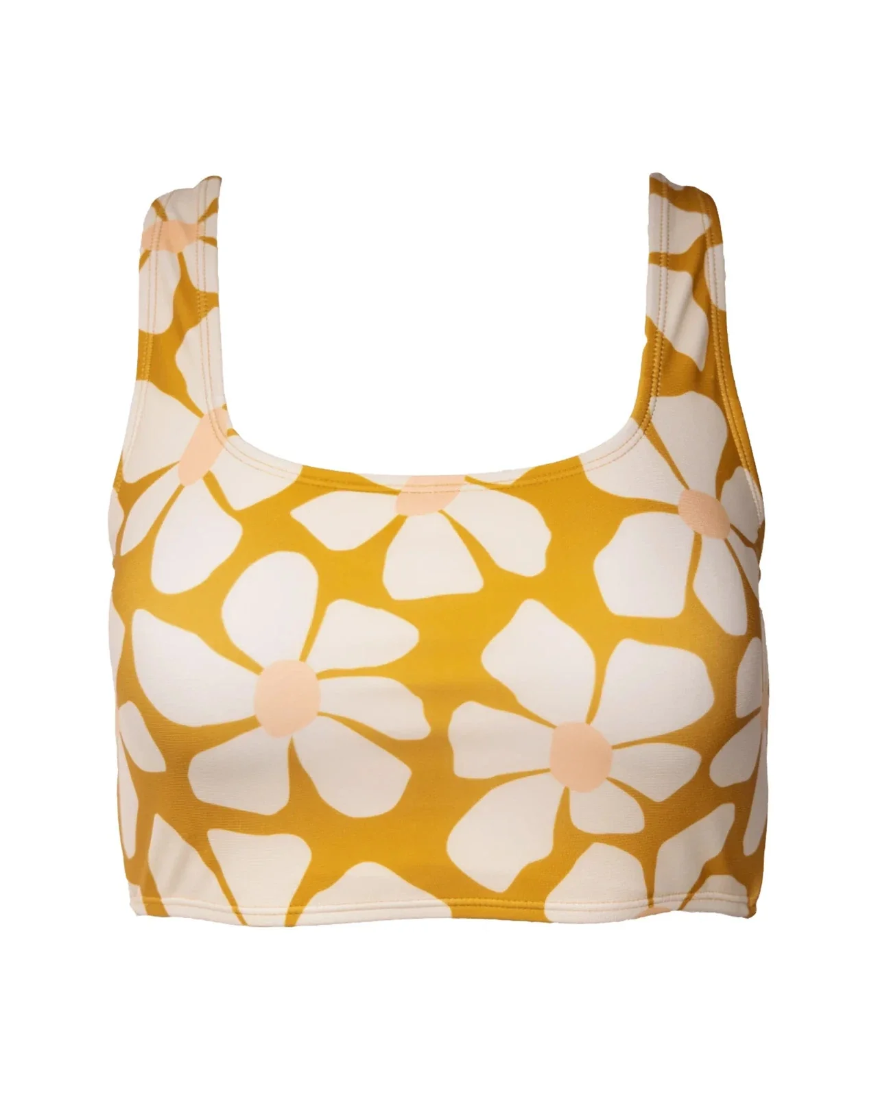 Nani Cross Up Top Women's Solis Daisy Print Scoop Neck Crop Swimwear DSGL1042 - Image 5