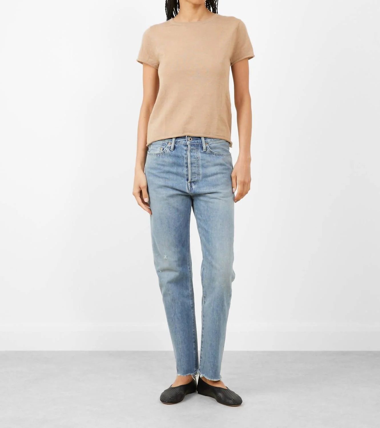Narrow Tapered Cut Jeans In Very Light