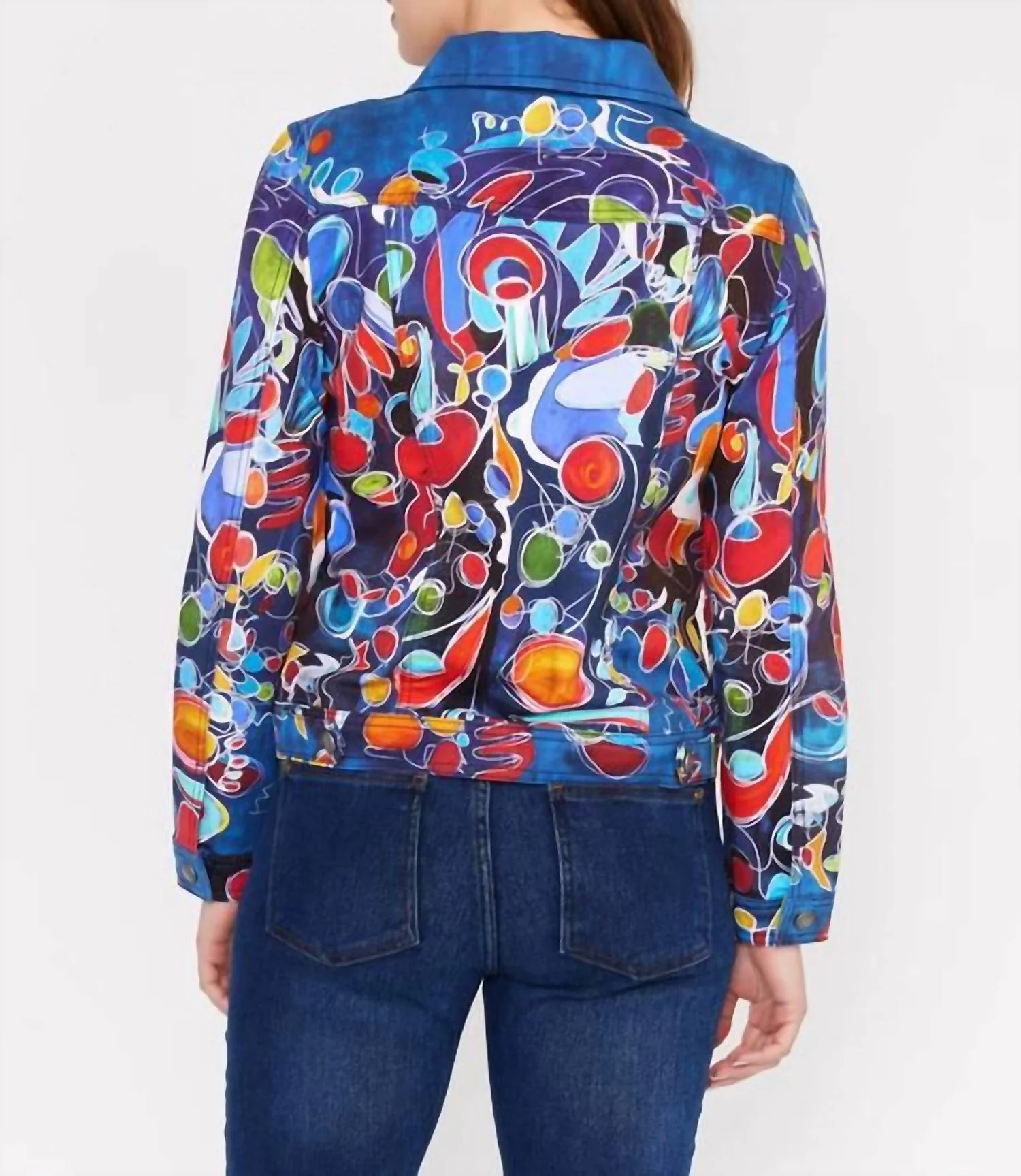 Nathalie Gribinski Button Down Jacket In Blue Multi - Image 2