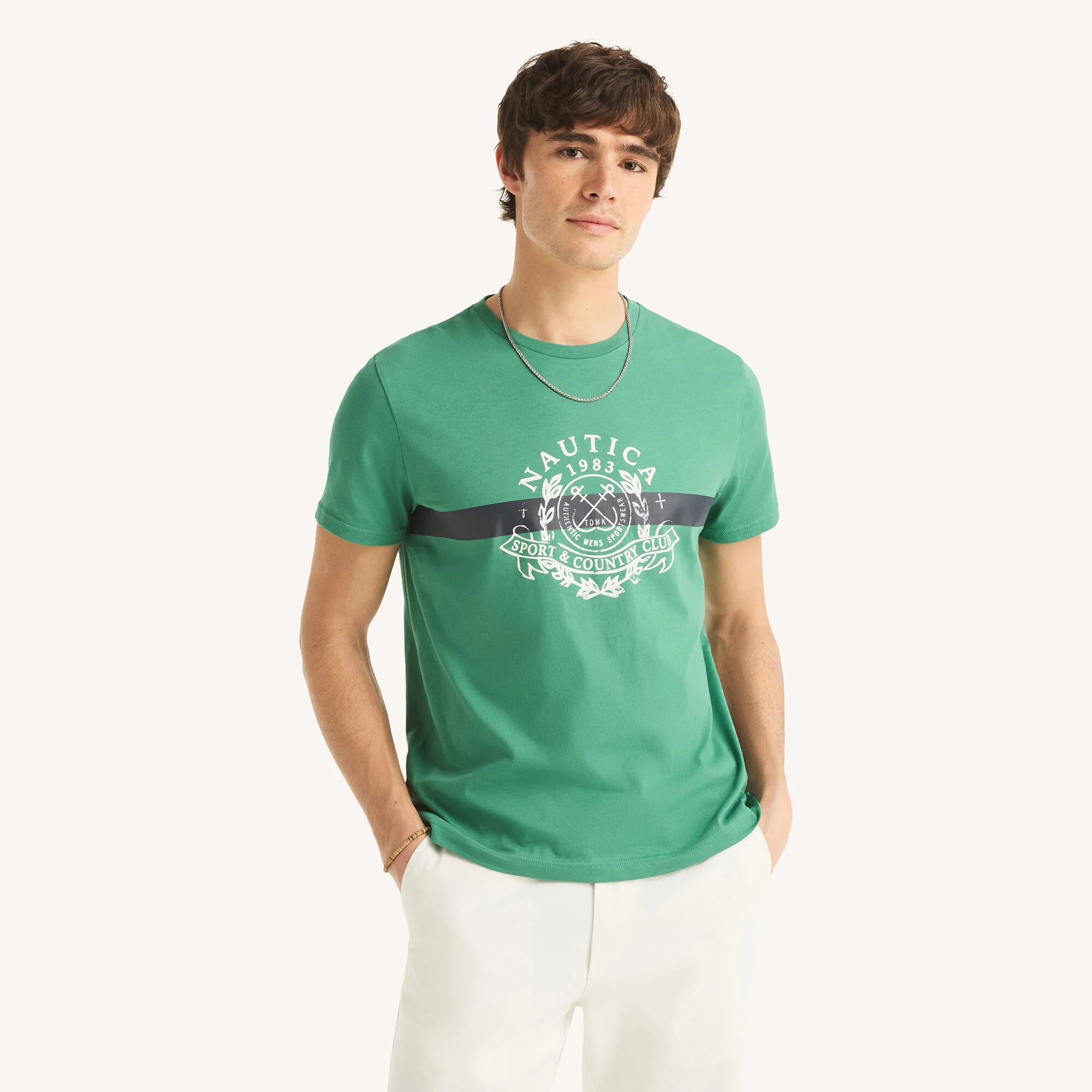 Nautica Mens Country Club Graphic T-Shirt