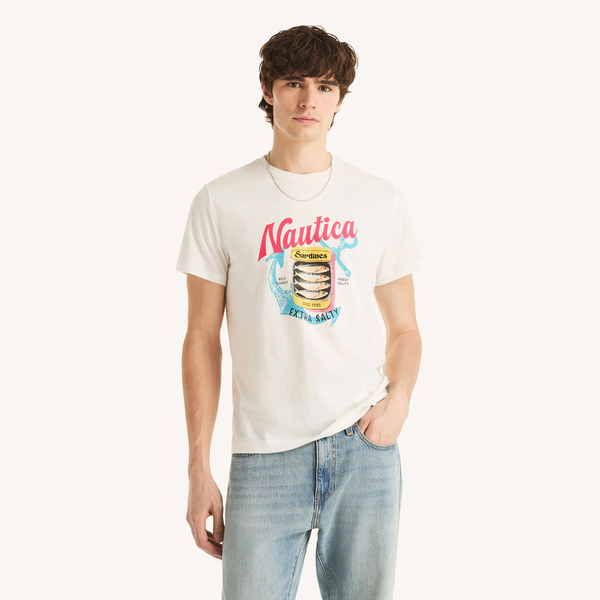 Nautica Mens Extra Salty Graphic T-Shirt