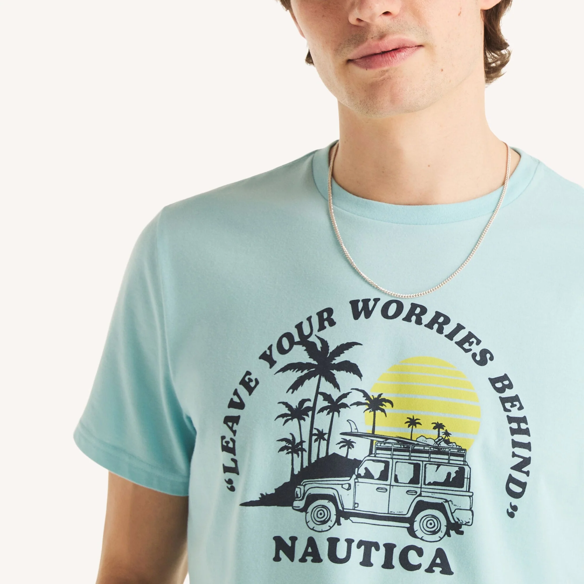 Nautica Mens Good Mood Crew Graphic T-Shirt - Image 2