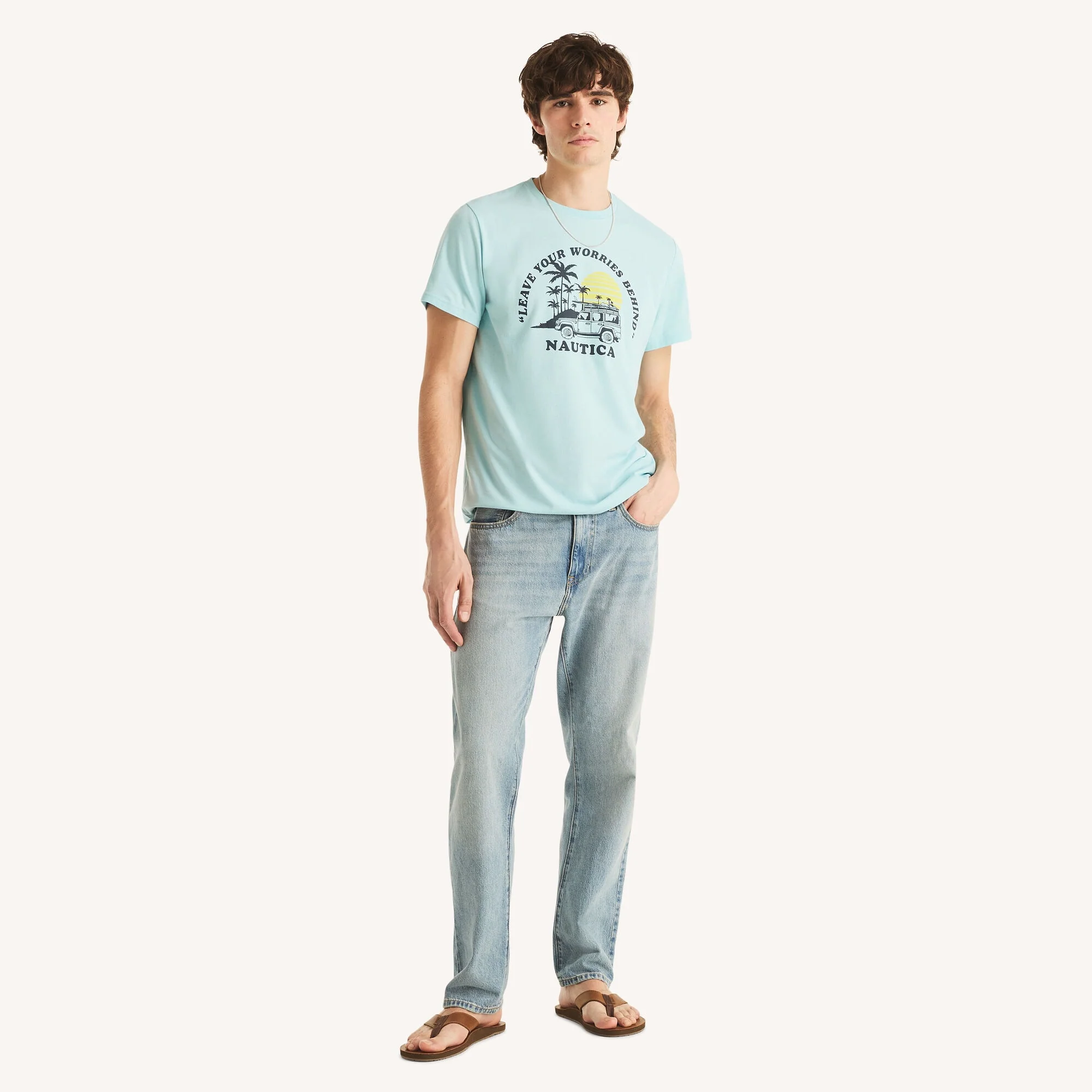 Nautica Mens Good Mood Crew Graphic T-Shirt - Image 3