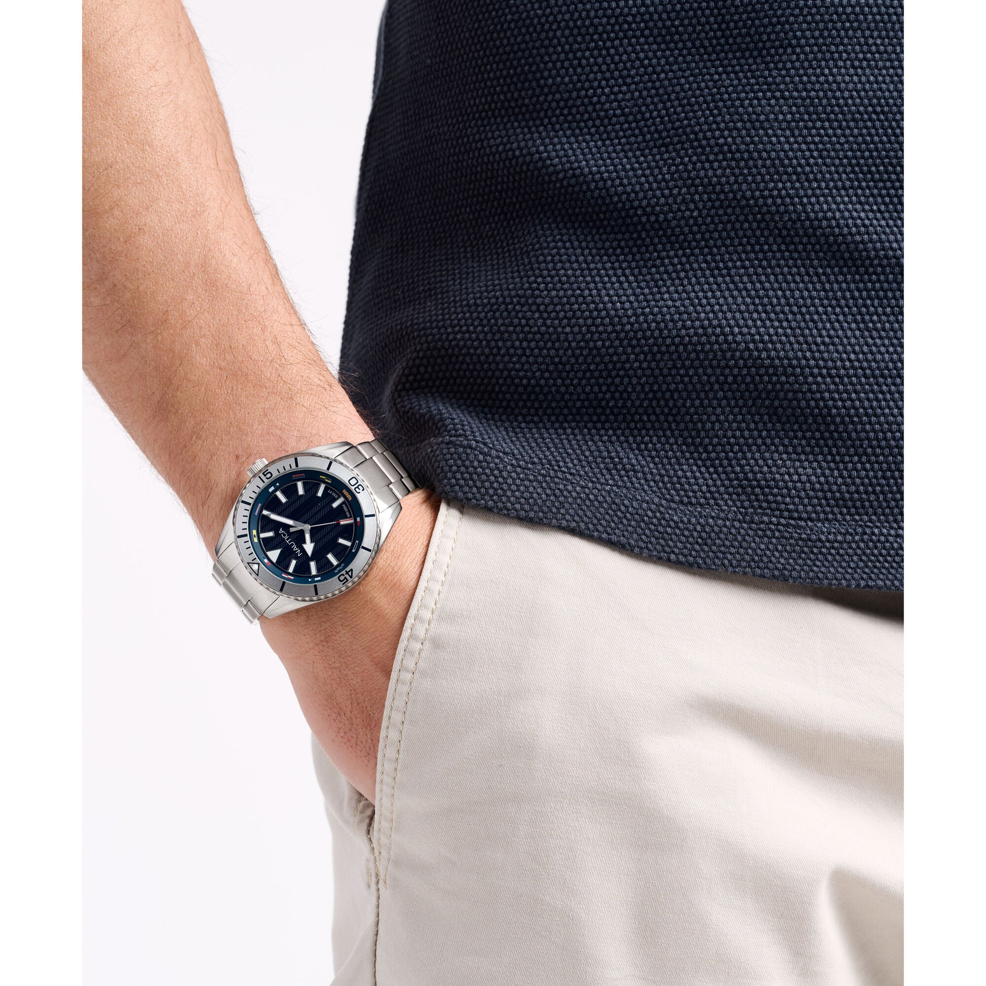 Nautica Mens Nct Windward Stainless Steel Watch - Image 2
