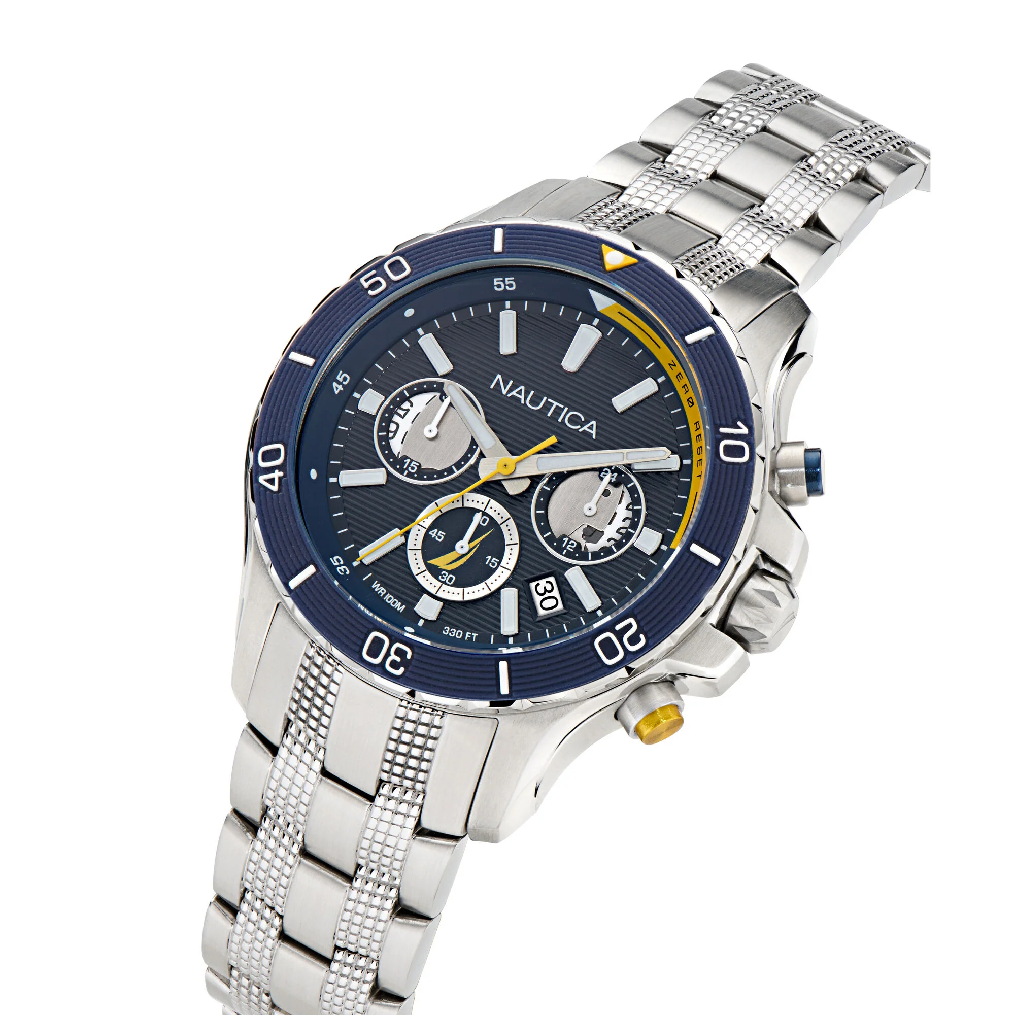 Nautica Mens Nst Chronograph Stainless Steel Watch - Image 3