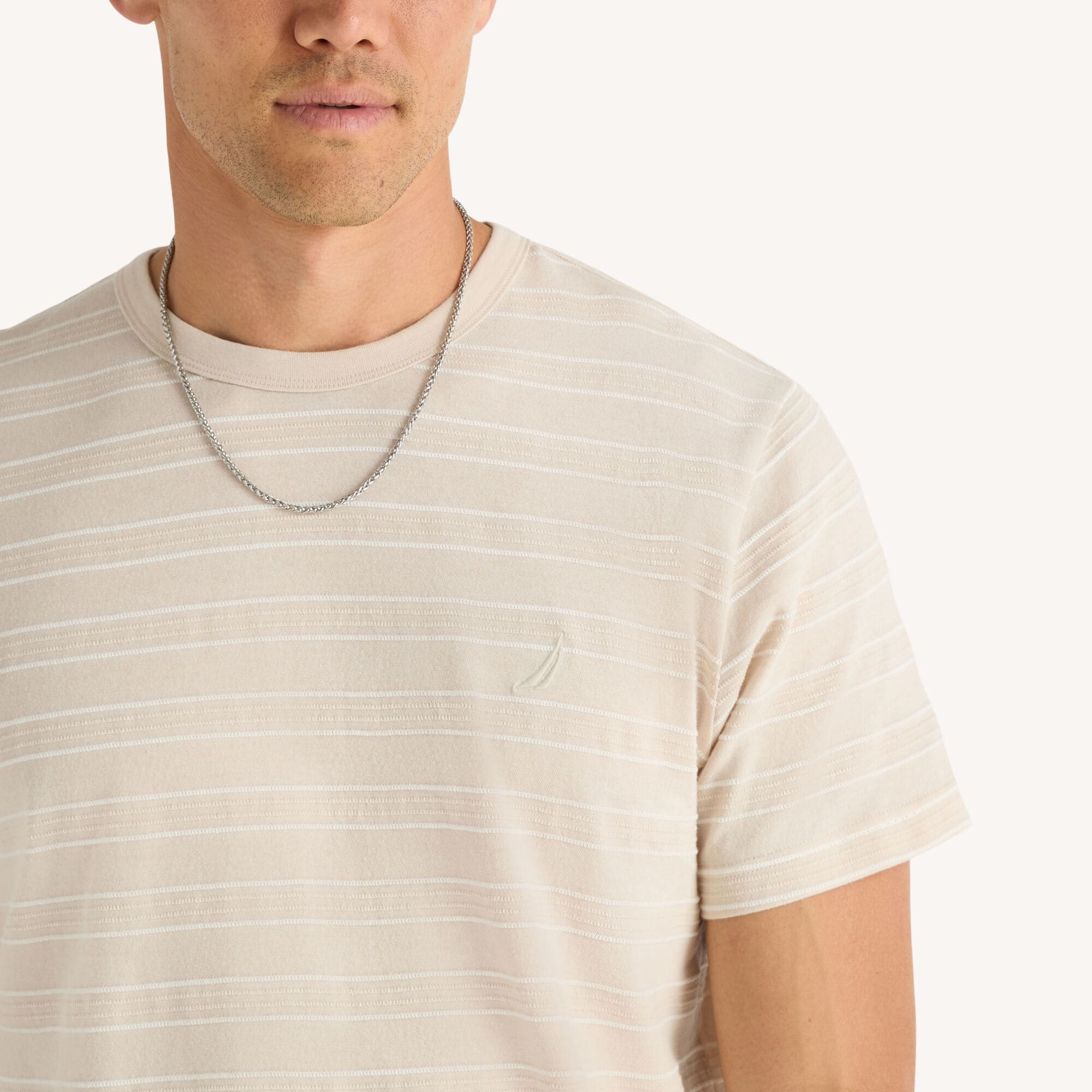 Nautica Mens Striped Crewneck T-Shirt - Image 3
