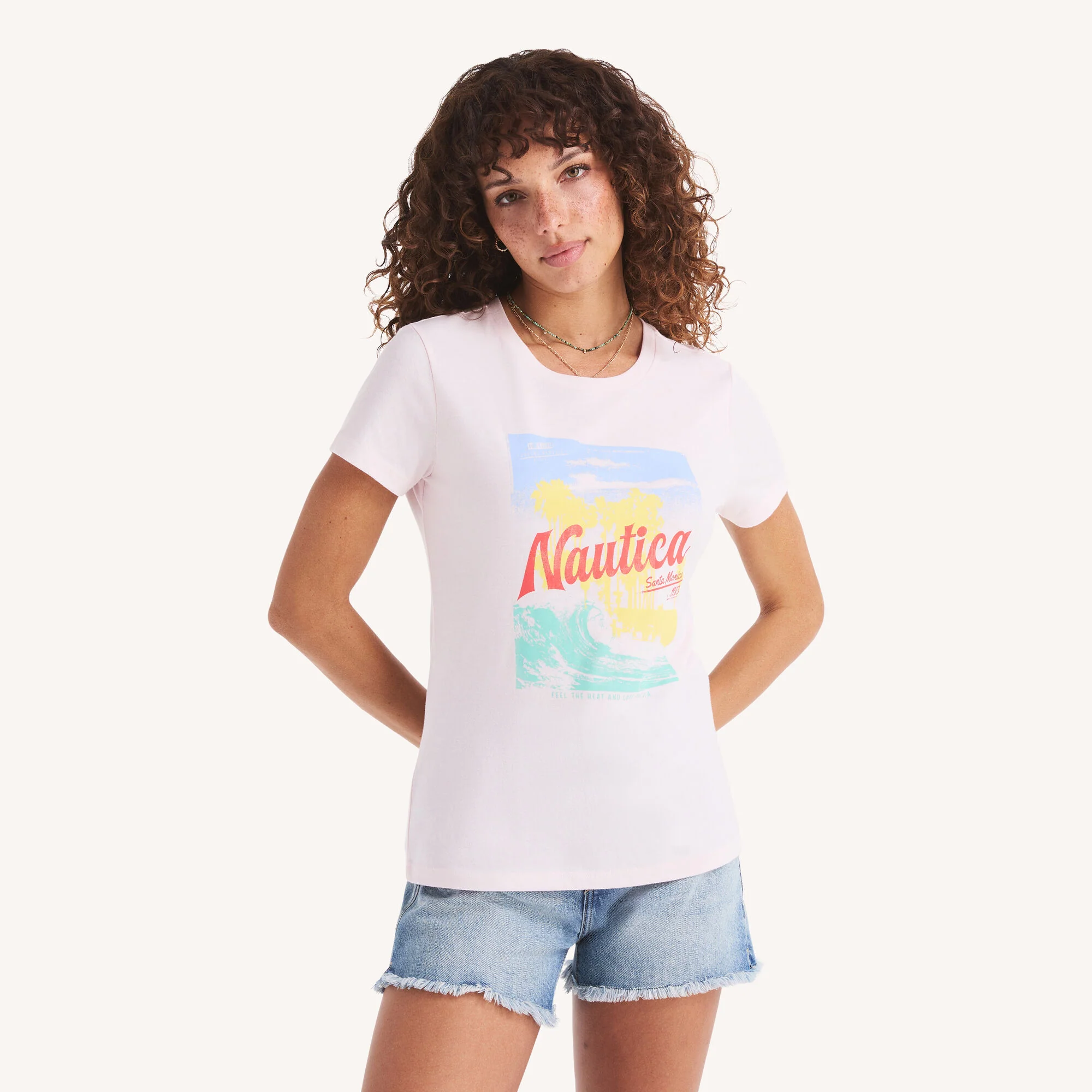 Nautica Womens Beach Vibe Graphic T-Shirt - Image 3