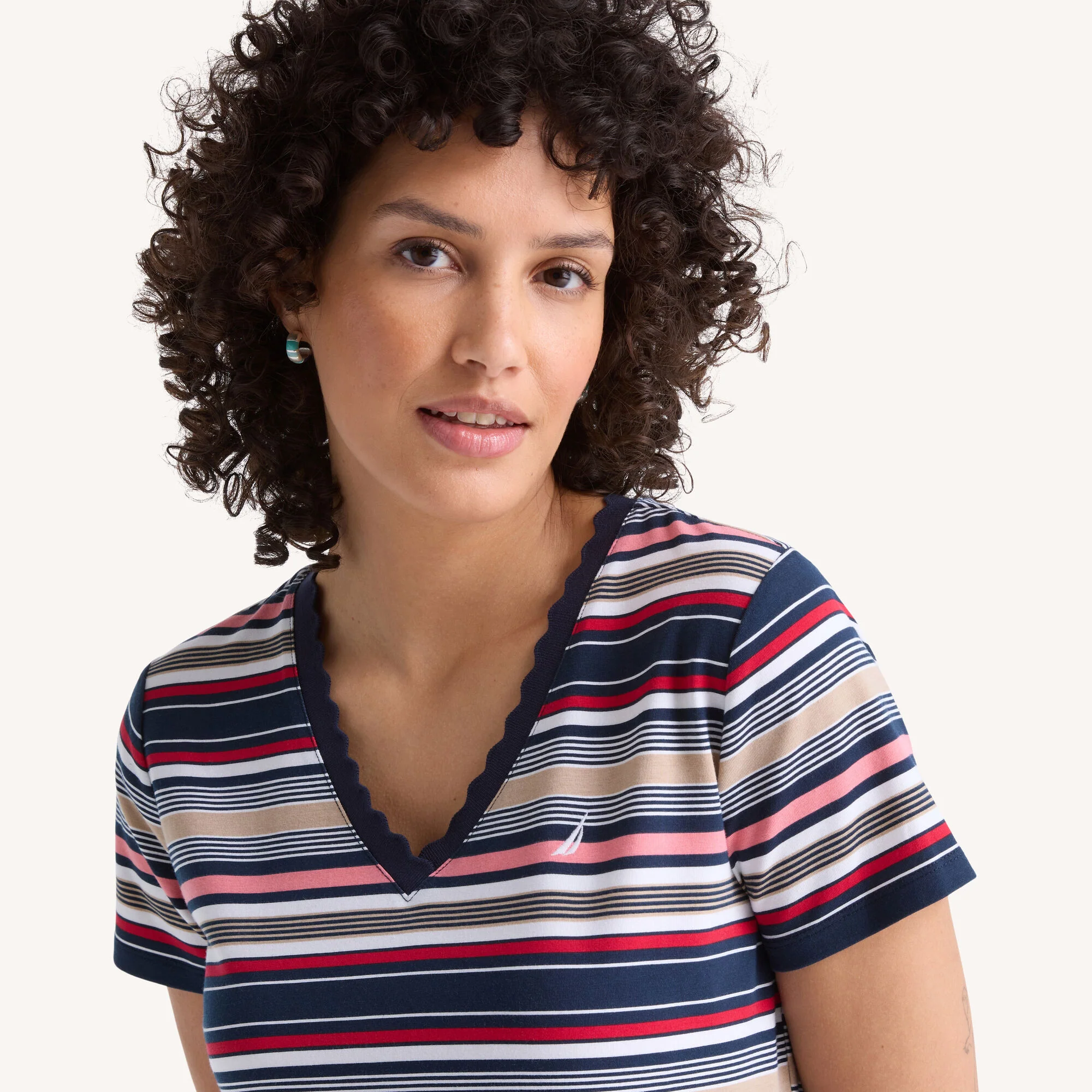 Nautica Womens Striped Midi Dress - Image 3