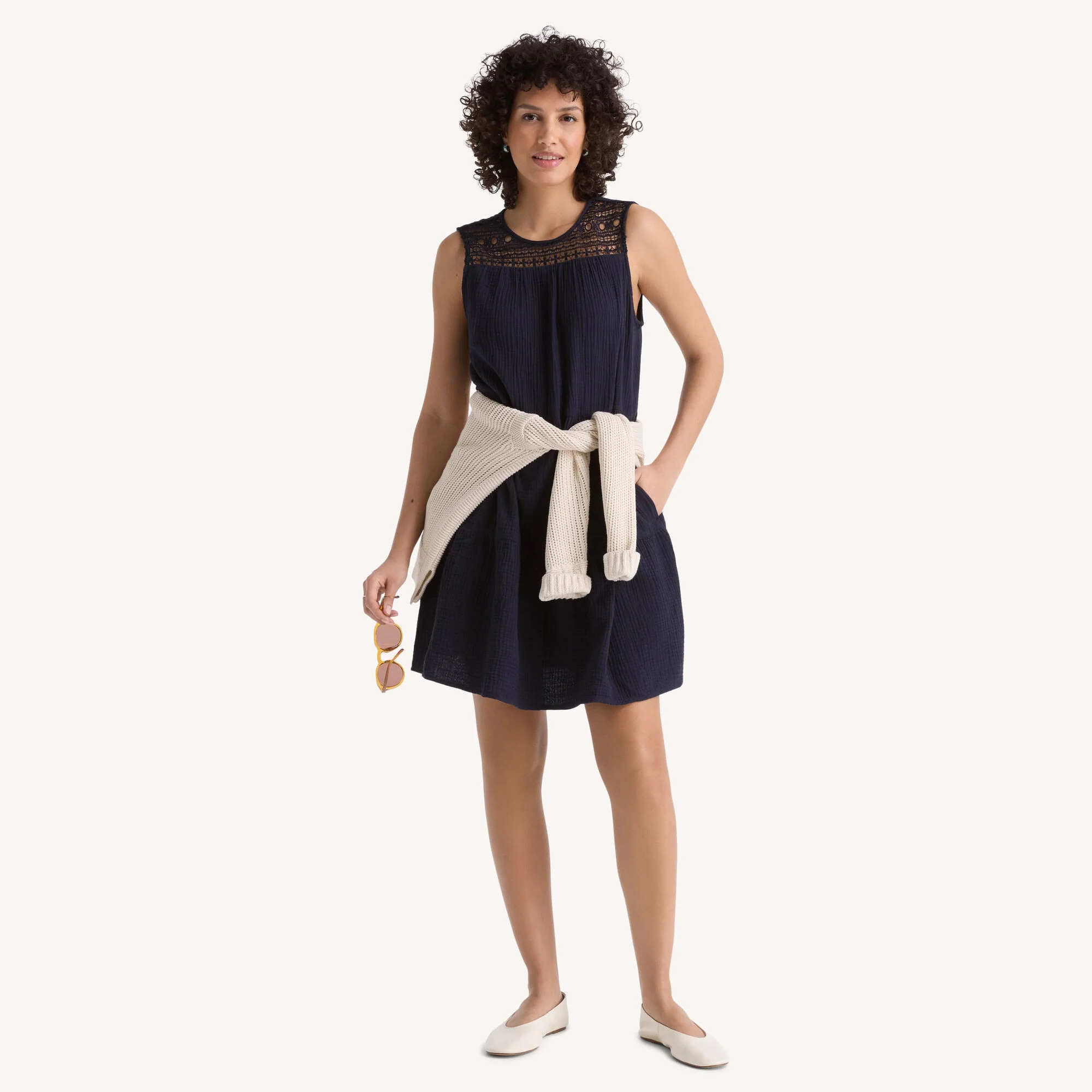 Nautica Womens Tiered Mini Dress - Image 3