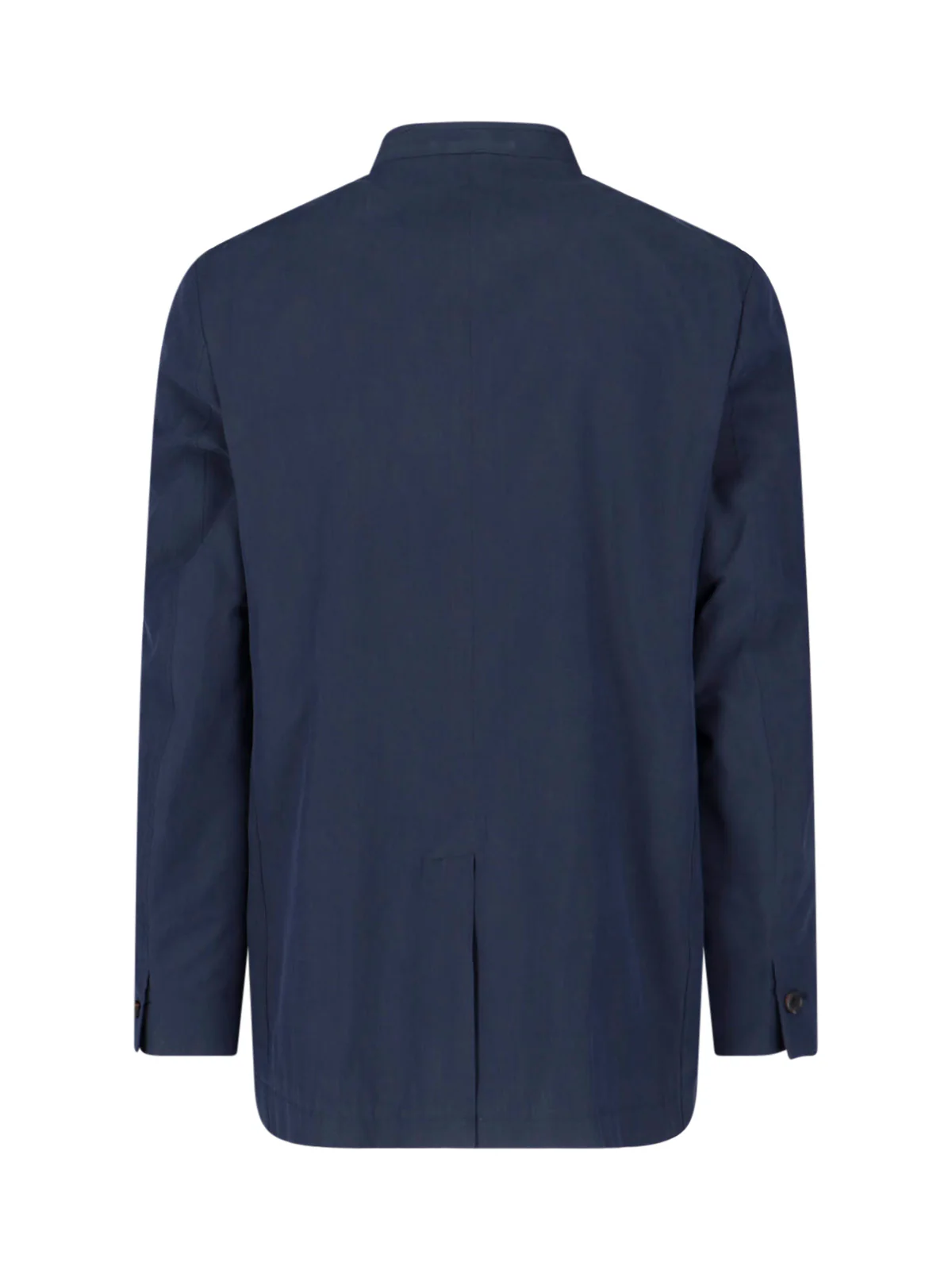 Navy Blue Button-Up Cotton Jacket - Image 2