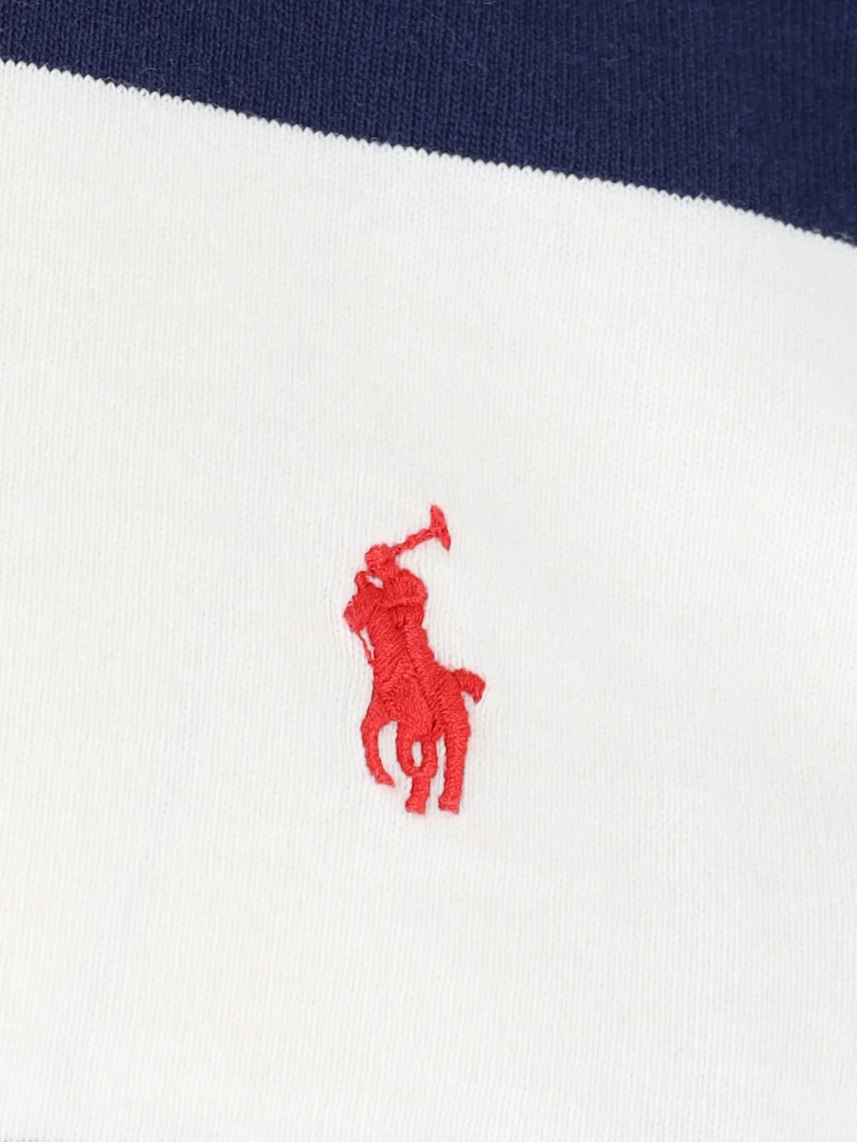 Navy/White Striped Short-Sleeve Polo - Image 3