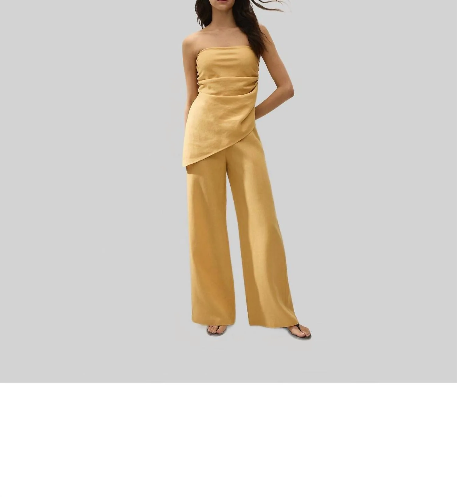 Nera Strapless Top In Marigold - Image 5