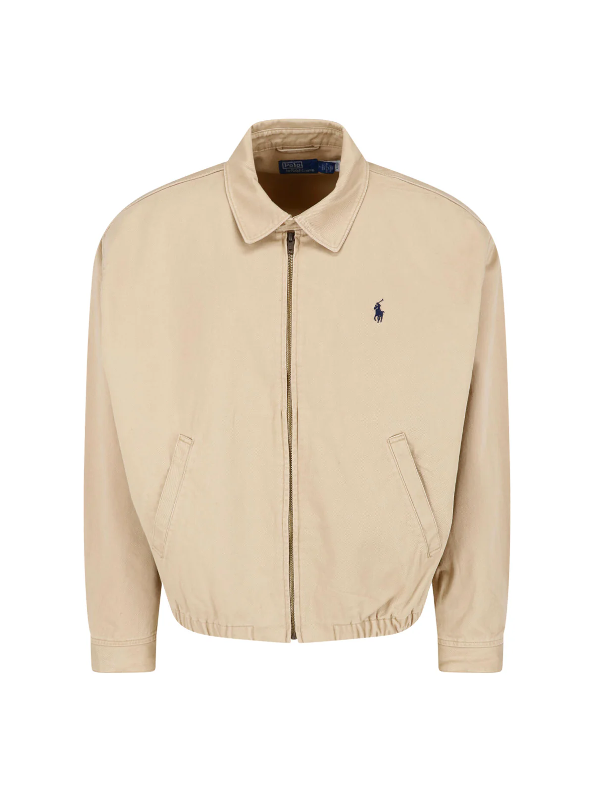 Neutral Cropped Zip Front Casual Jacket