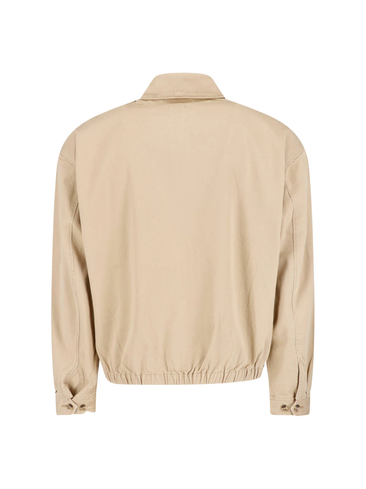 Neutral Cropped Zip Front Casual Jacket - Image 2