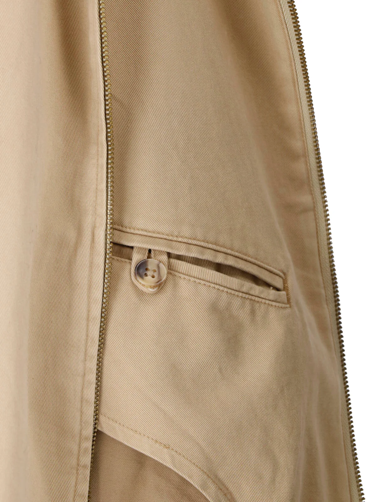 Neutral Cropped Zip Front Casual Jacket - Image 5