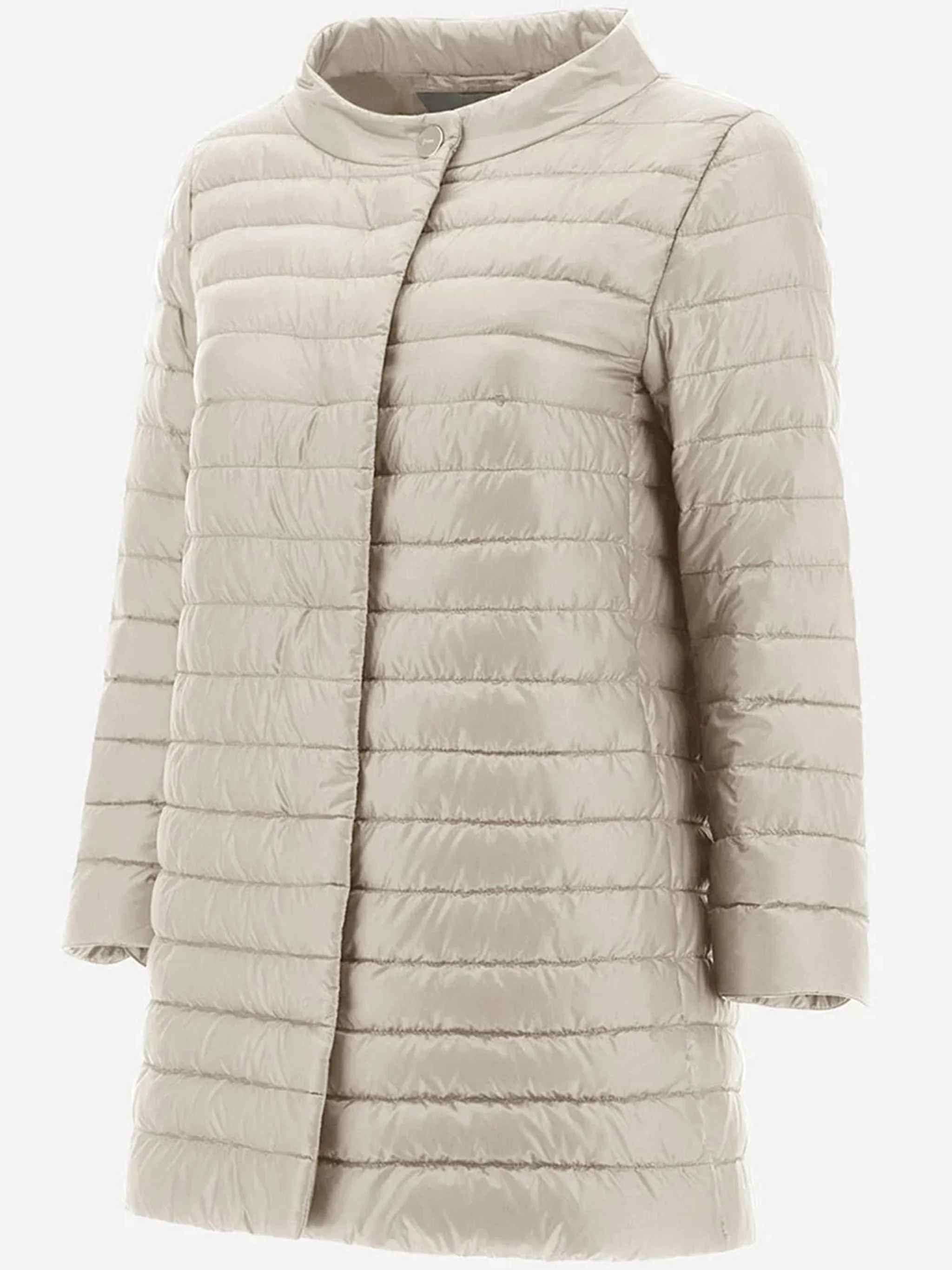 Neutral Piumino Quilted Round Neck Jacket - Image 2