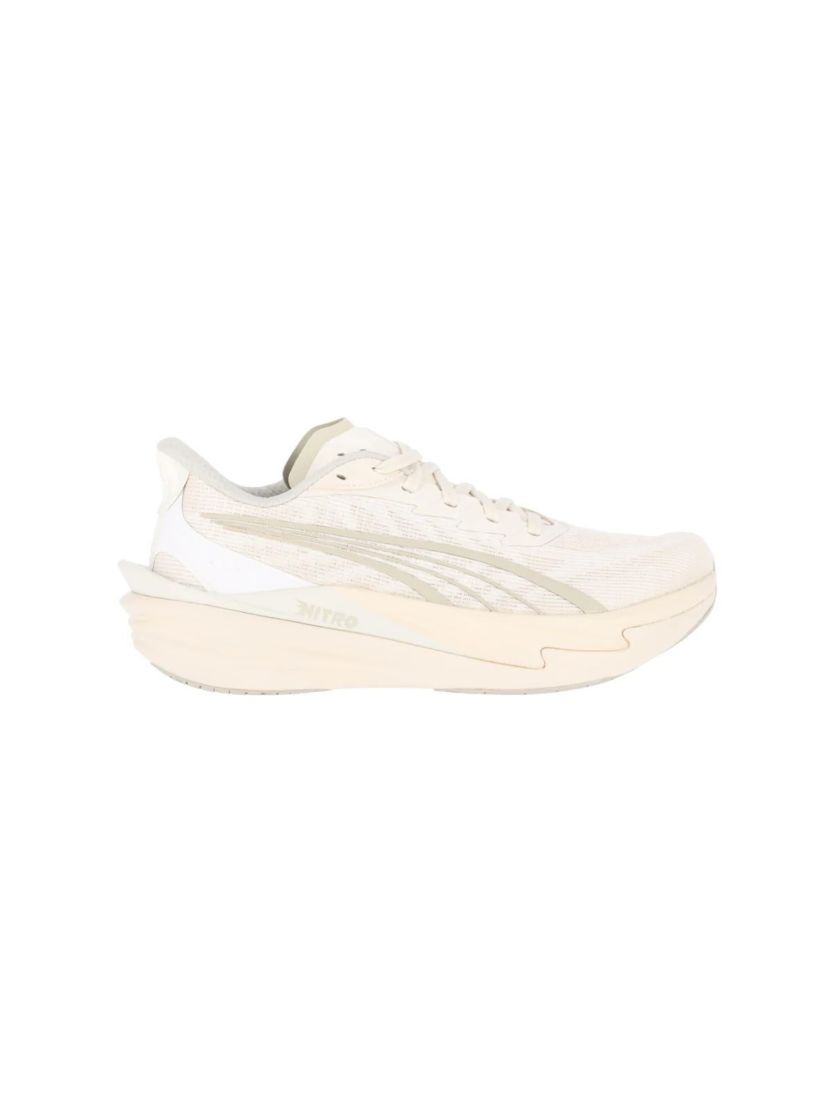 Neutral Streamlined Mesh Upper Sneakers