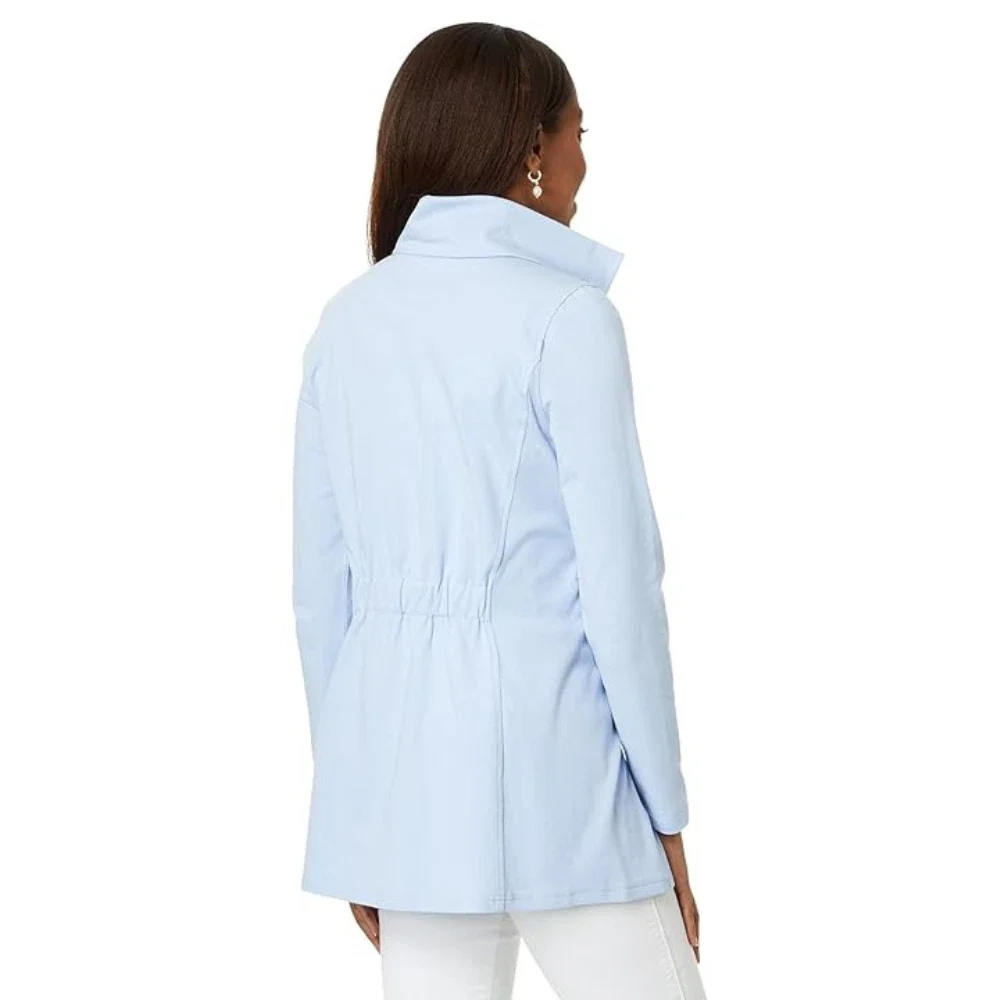 NIC+ZOE Pop In Perfect Jacket Women's Powder Blue Knit Full Zip FROG350 - Image 4