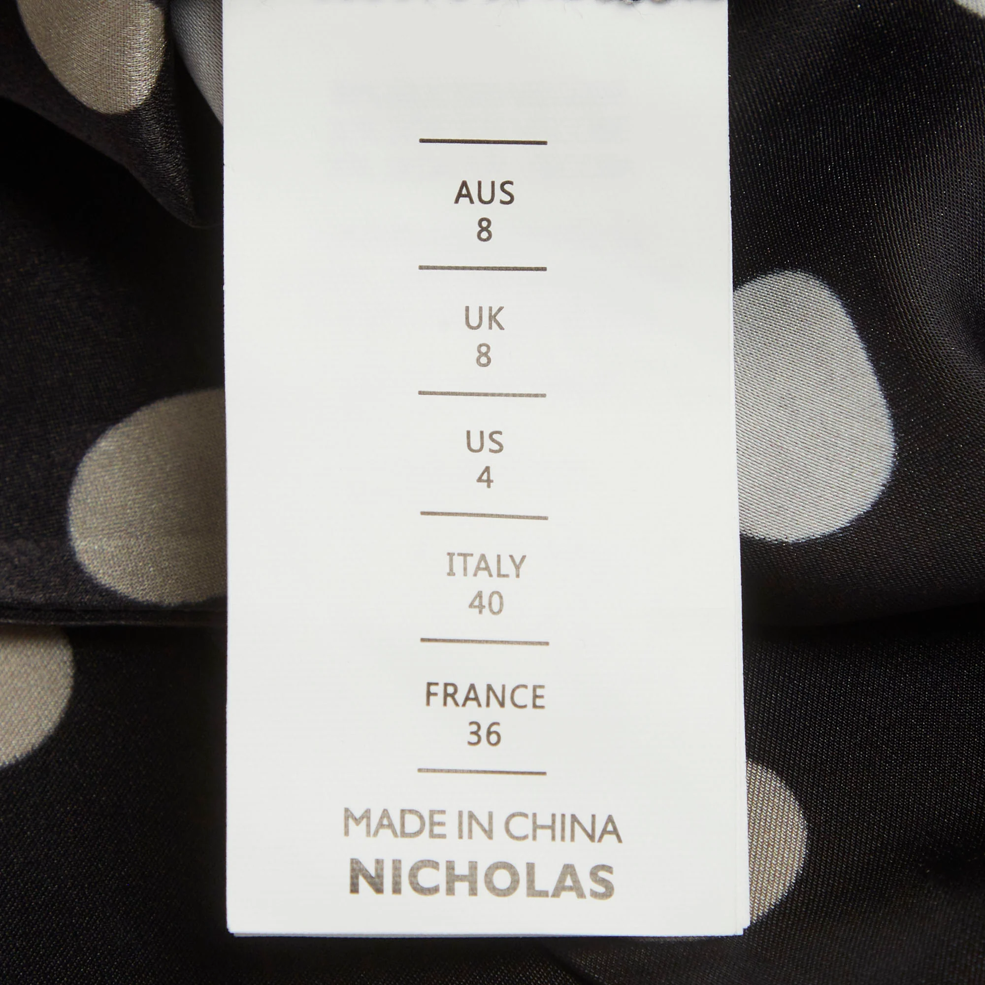 Nicholas Black Polka Dot Satin Draped Galira Dress - Image 6