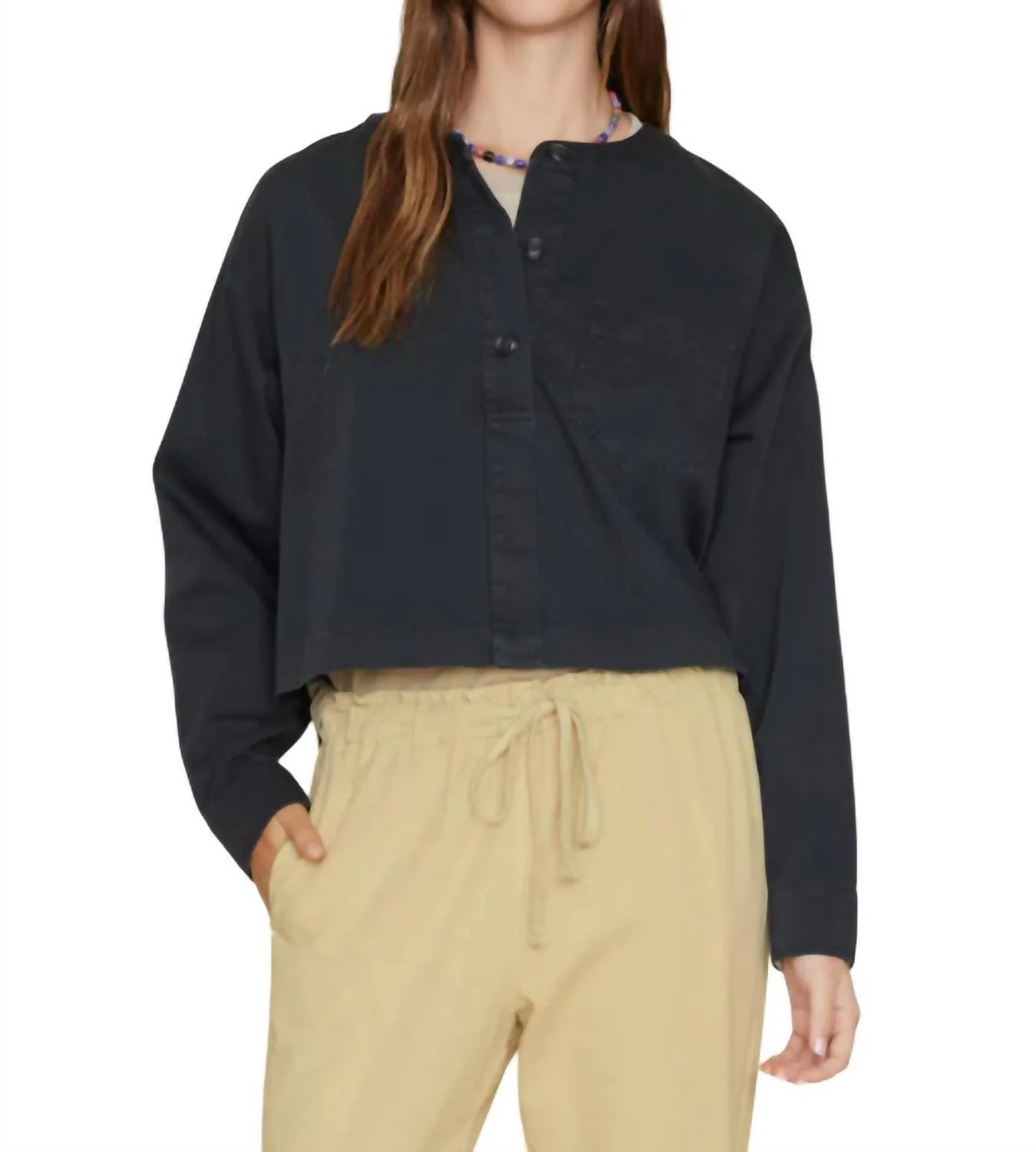 Nicky Top In Washed Black