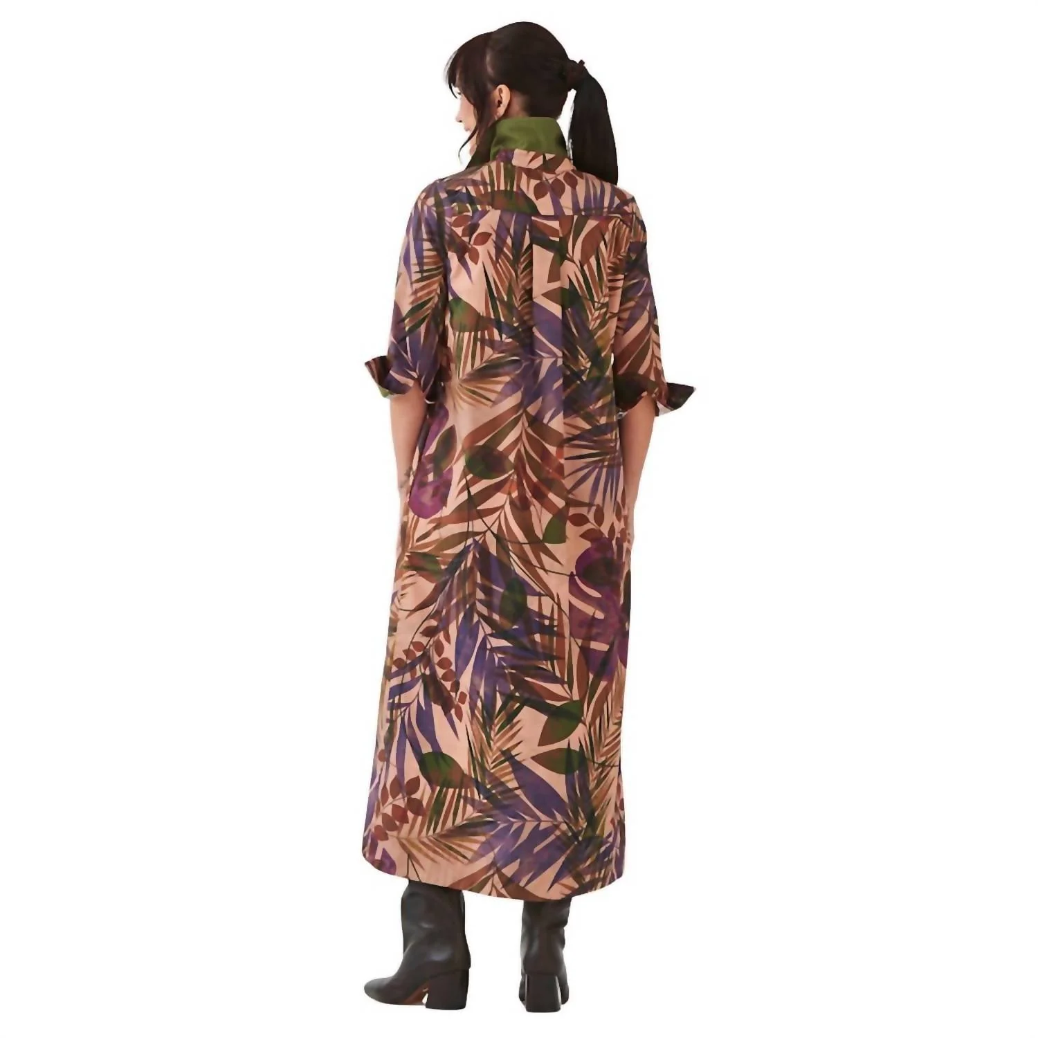 Nico Dress In Palm Sepia - Image 2