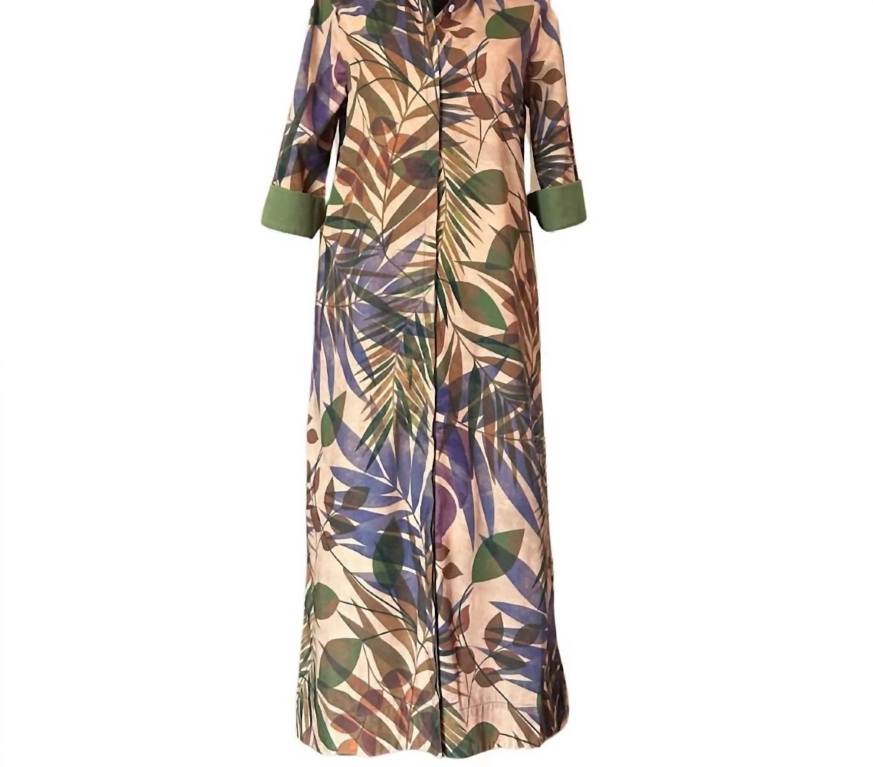 Nico Dress In Palm Sepia - Image 3