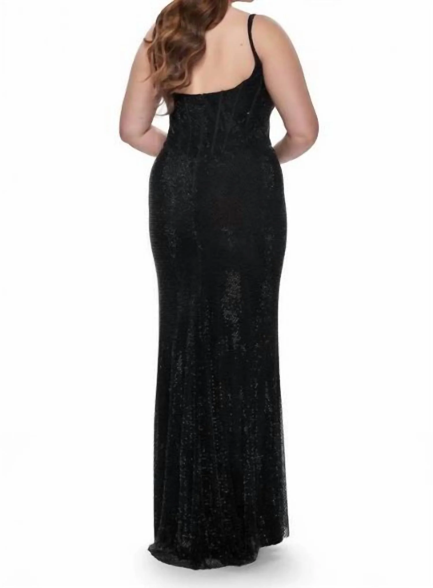Night Sequin Silhouette Gown In Black - Image 2