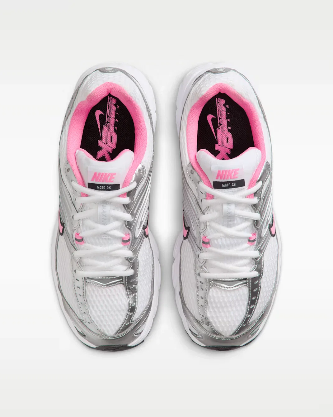 Nike Air Max Moto 2K HQ2056-101 Women's White Metallic Lifestyle Shoes LIQ634 - Image 4