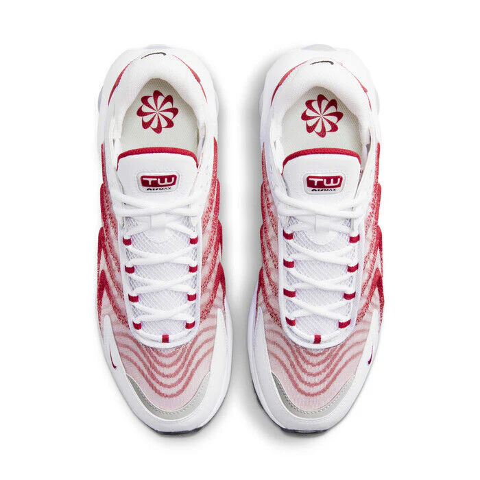 Nike Air Max TW DQ3984-104 Sneaker Men's White Red Lace Up Casual Shoes NR8009 - Image 4