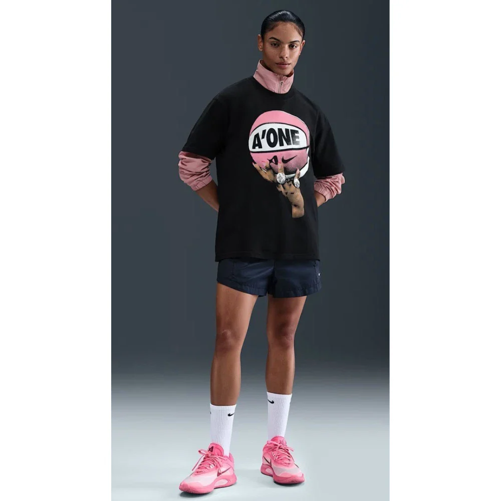 Nike A'ja Wilson Basketball T-Shirt Unisex Graphic Black Short Sleeve DSGL1221 - Image 4