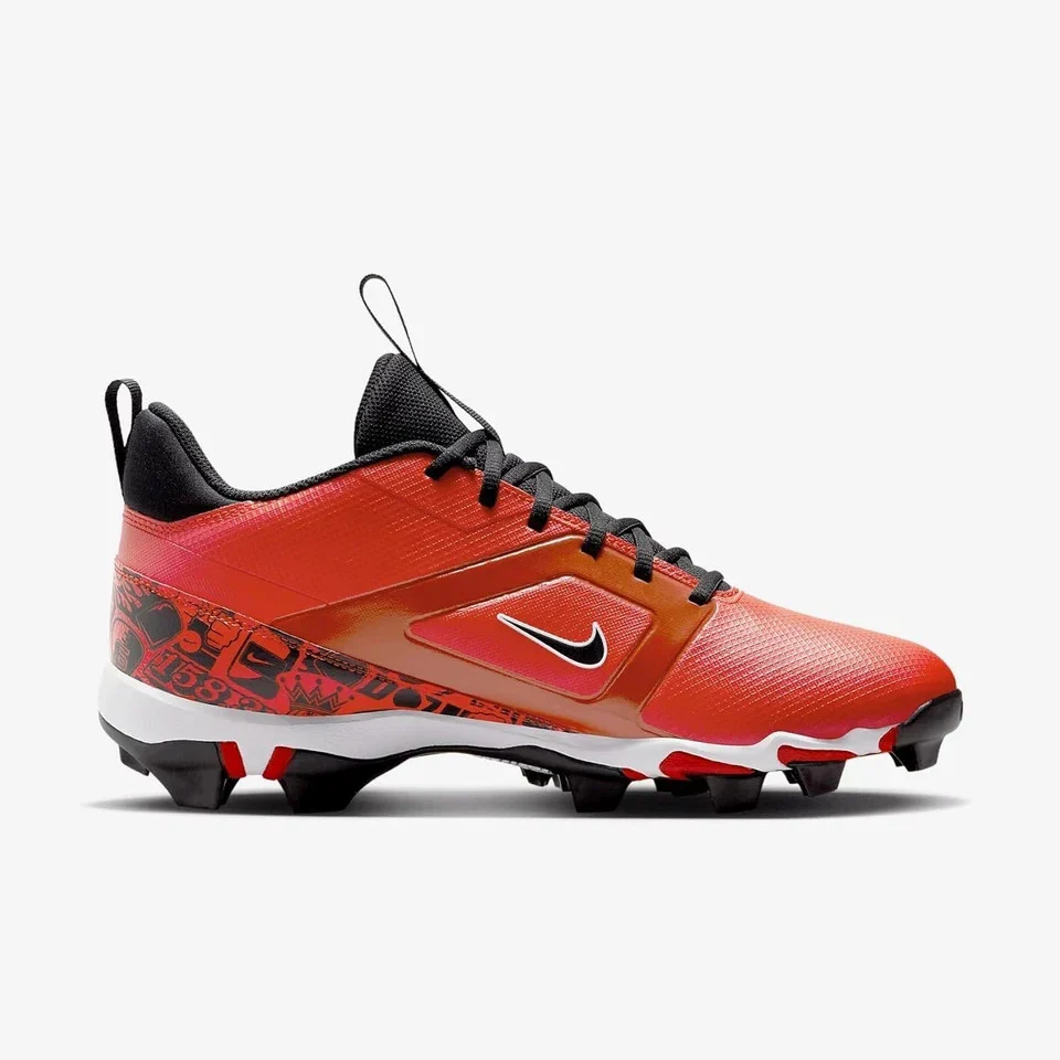 Nike Alpha MenaceShark NRG FQ4536-600 Men's Red Black Football Cleats ACAD438 - Image 2