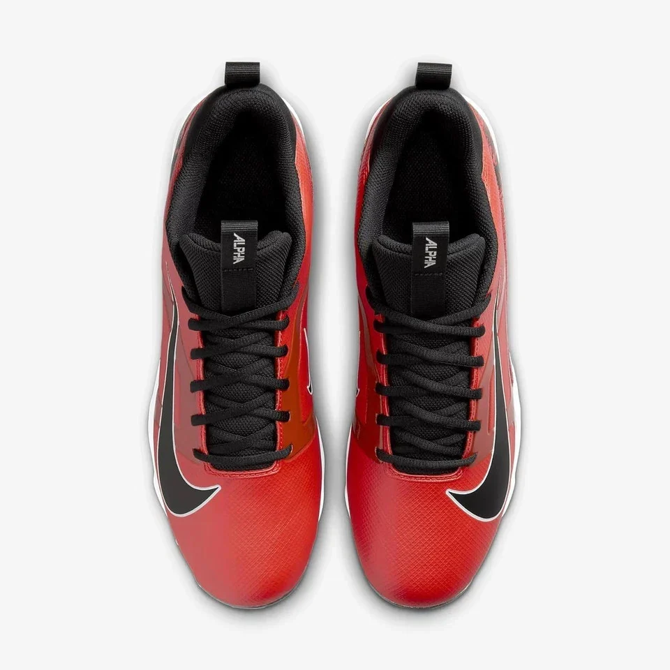 Nike Alpha MenaceShark NRG FQ4536-600 Men's Red Black Football Cleats ACAD438 - Image 3