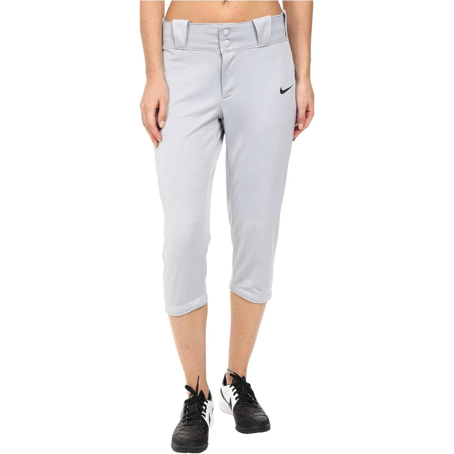 Nike Diamond Invader Softball Pants Womens Gray Swoosh Logo Activewear DSGL429 - Image 5