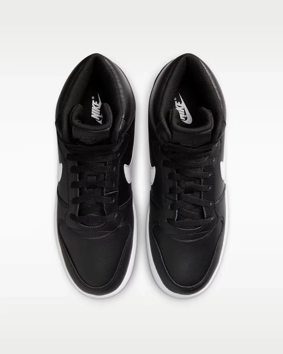 Nike Ebernon Mid AQ1773-002 Sneakers Men's Black White Lifestyle Shoes SHOP390 - Image 4