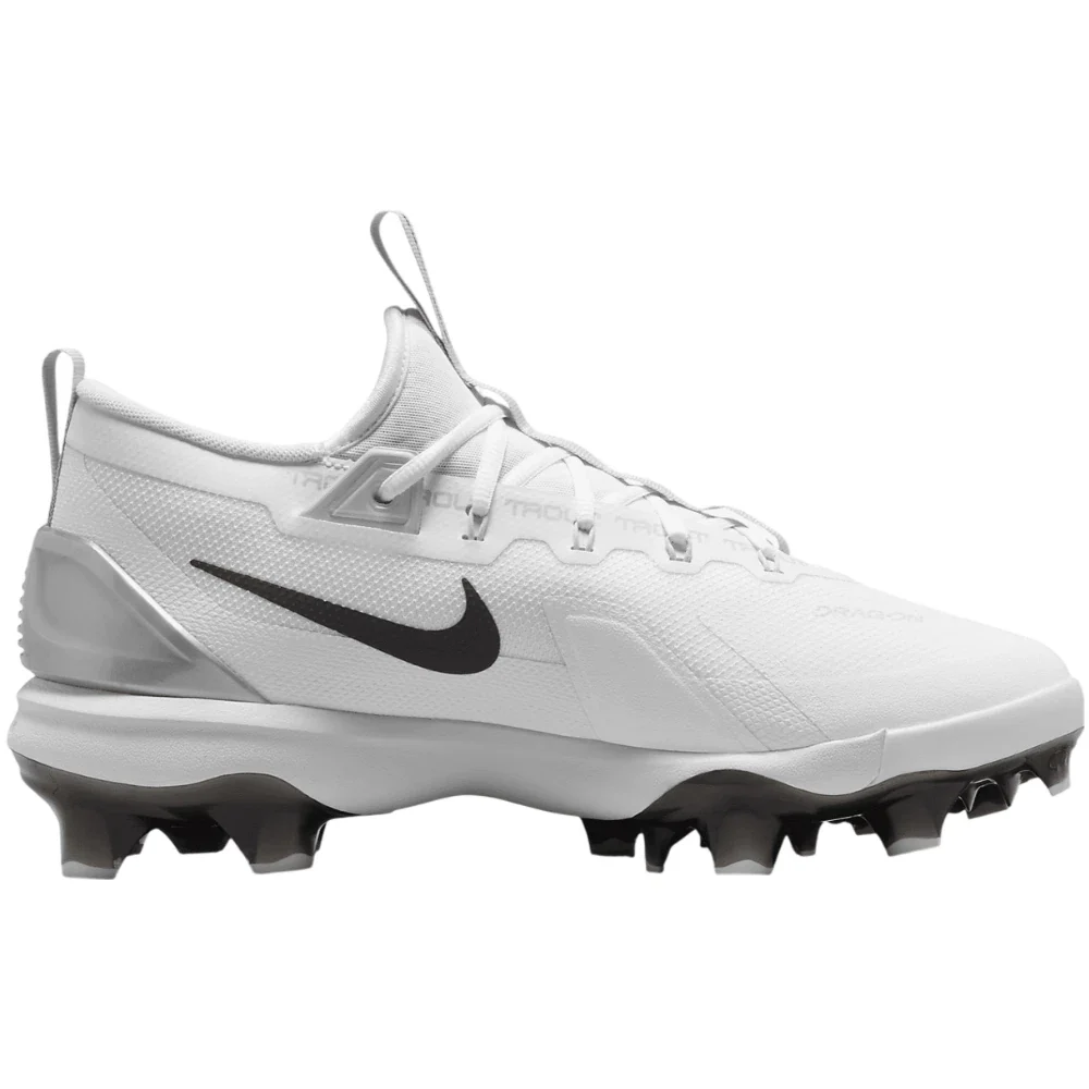 Nike Force Trout Elite MCS FZ0884-102 Mens White Silver Baseball Cleats LIQ542 - Image 2