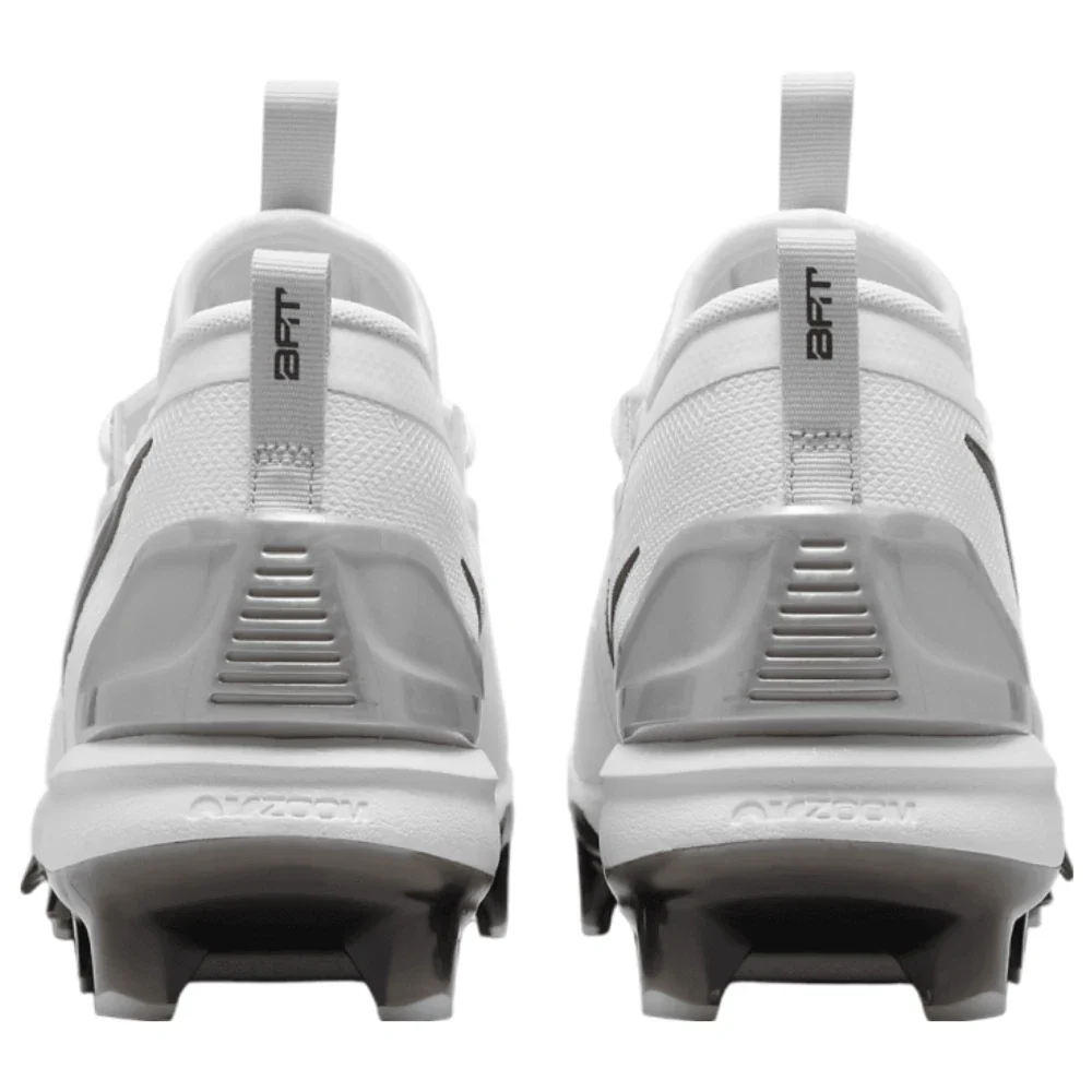 Nike Force Trout Elite MCS FZ0884-102 Mens White Silver Baseball Cleats LIQ542 - Image 5