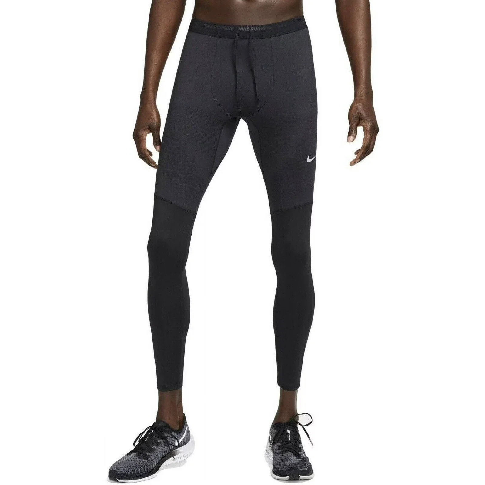 Nike Phenom Tights Mens Black Stretch Dri-FIT Drawstring Waist Activewear DSGL47
