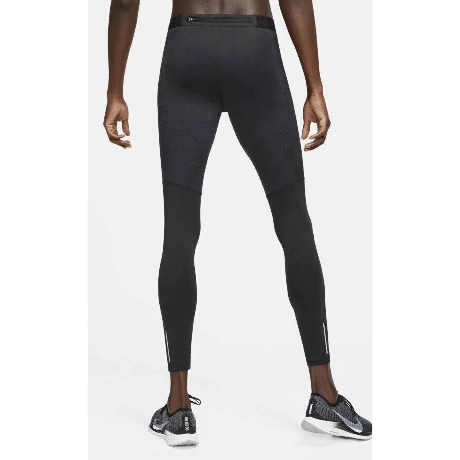 Nike Phenom Tights Mens Black Stretch Dri-FIT Drawstring Waist Activewear DSGL47 - Image 2